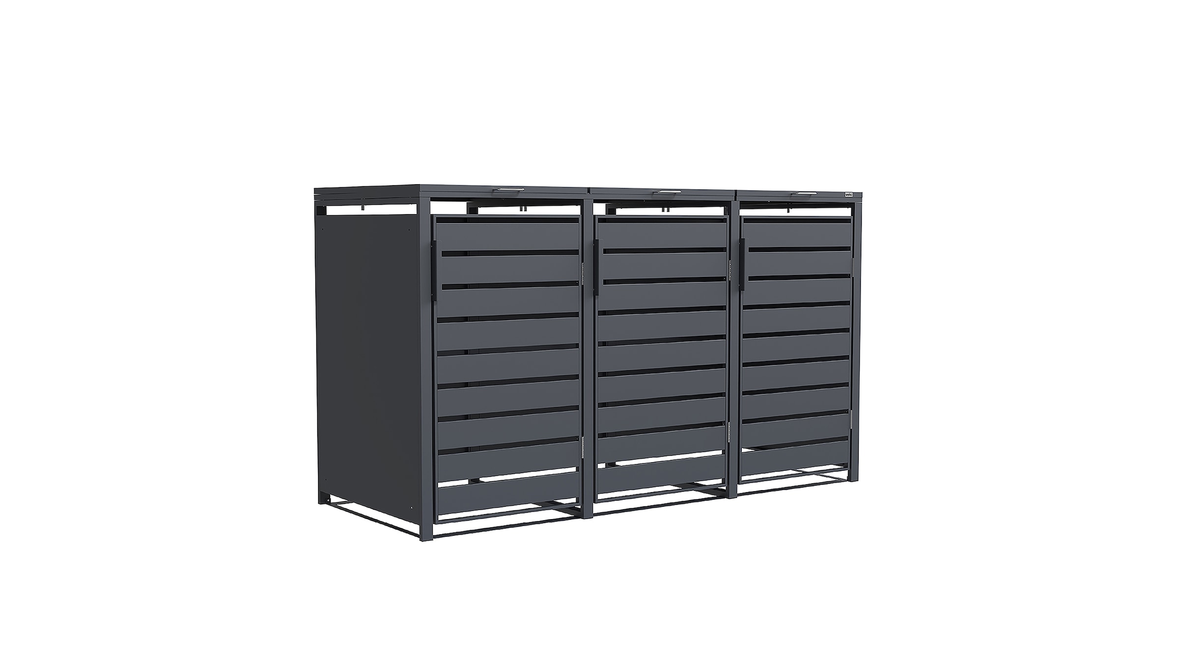weka Mülltonnenbox »Gary« Metall pulverbeschichtet, für 3 Mülltonnen, BxTxH: 189,5x80x116 cm