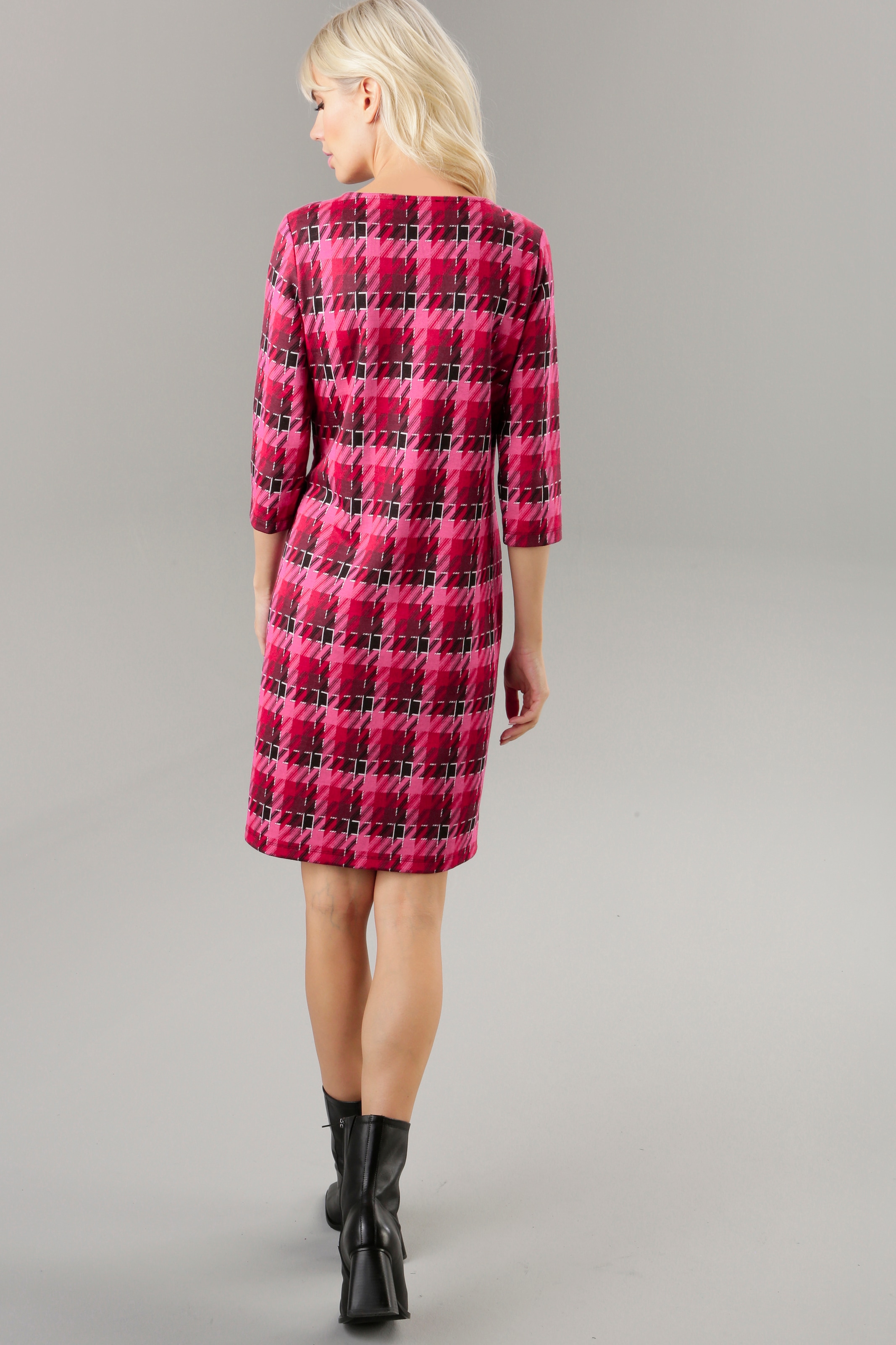 Aniston SELECTED Jerseykleid, Knallfarben OTTO bestellen Allover-Muster in mit bei trendy online