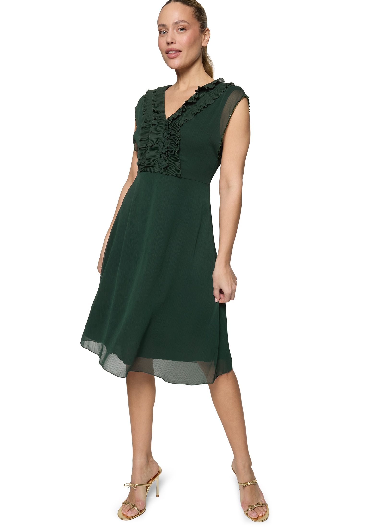 Zero Chiffonkleid »Chiffonkleid mit Rüschen«