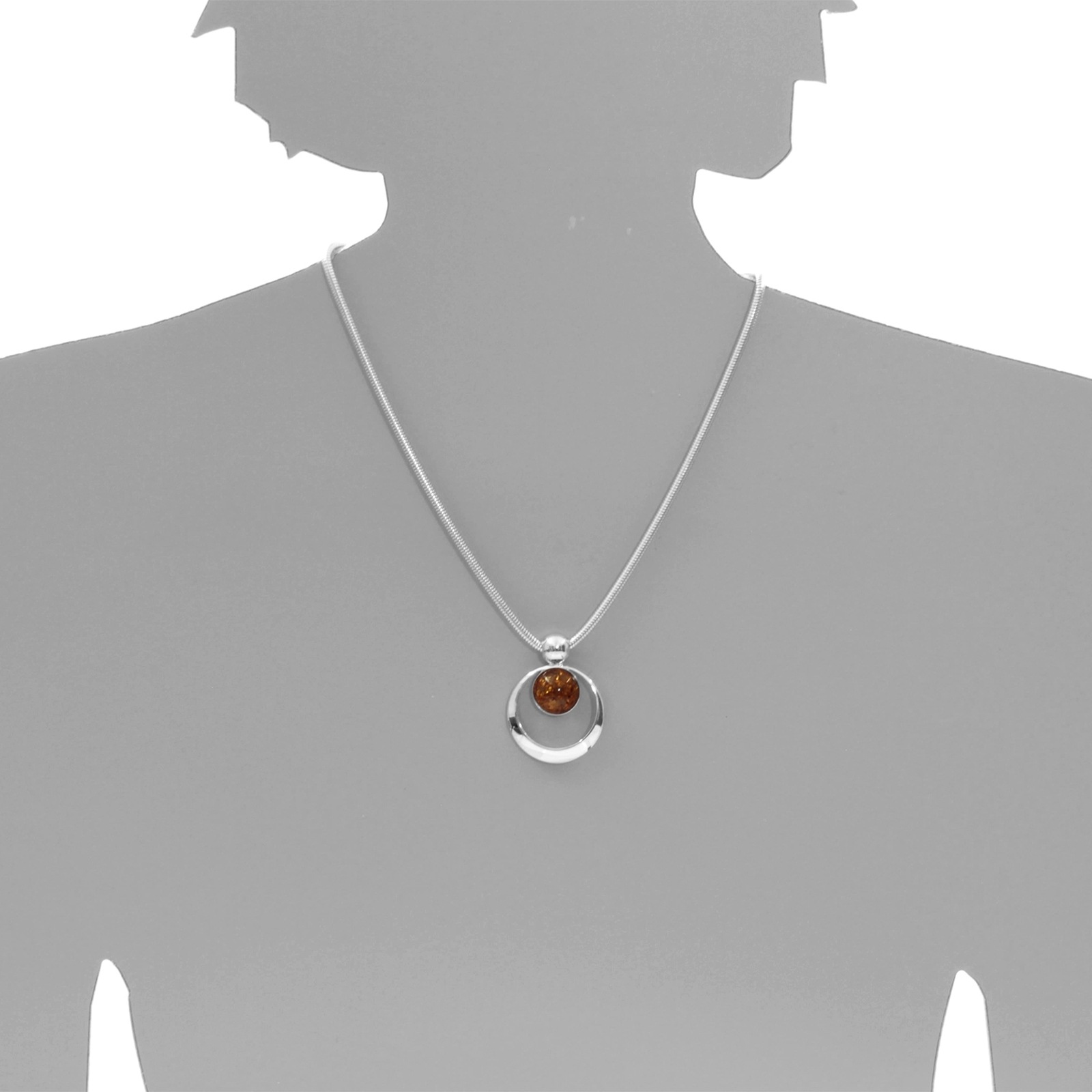 OSTSEE-SCHMUCK Kettenanhänger »- Lenka - Silber 925/000 - Bernstein«