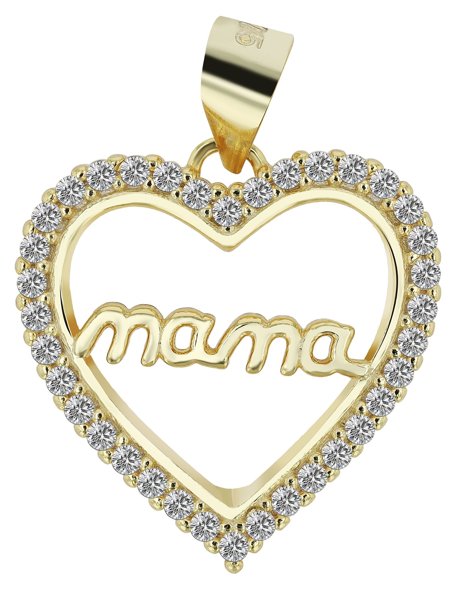 Adelia´s Herzanhänger »Damen Anhänger ¿ Herz Herzanhänger aus 925 Silber mit Zirkonia«