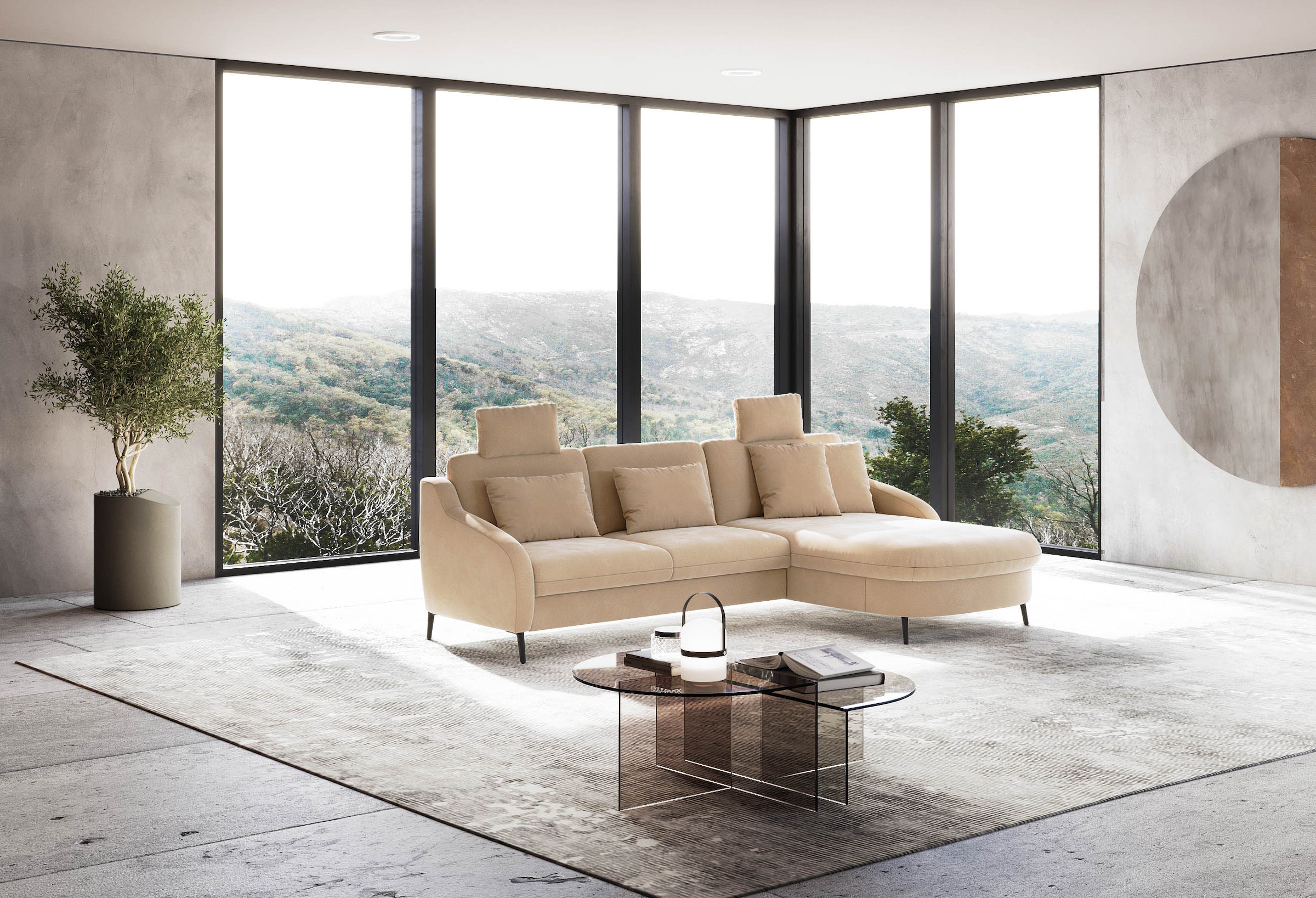 sit&more Ecksofa »Soul L-Form« wahlweise mit Bettfunktion und Bettkasten oder Schubkasten