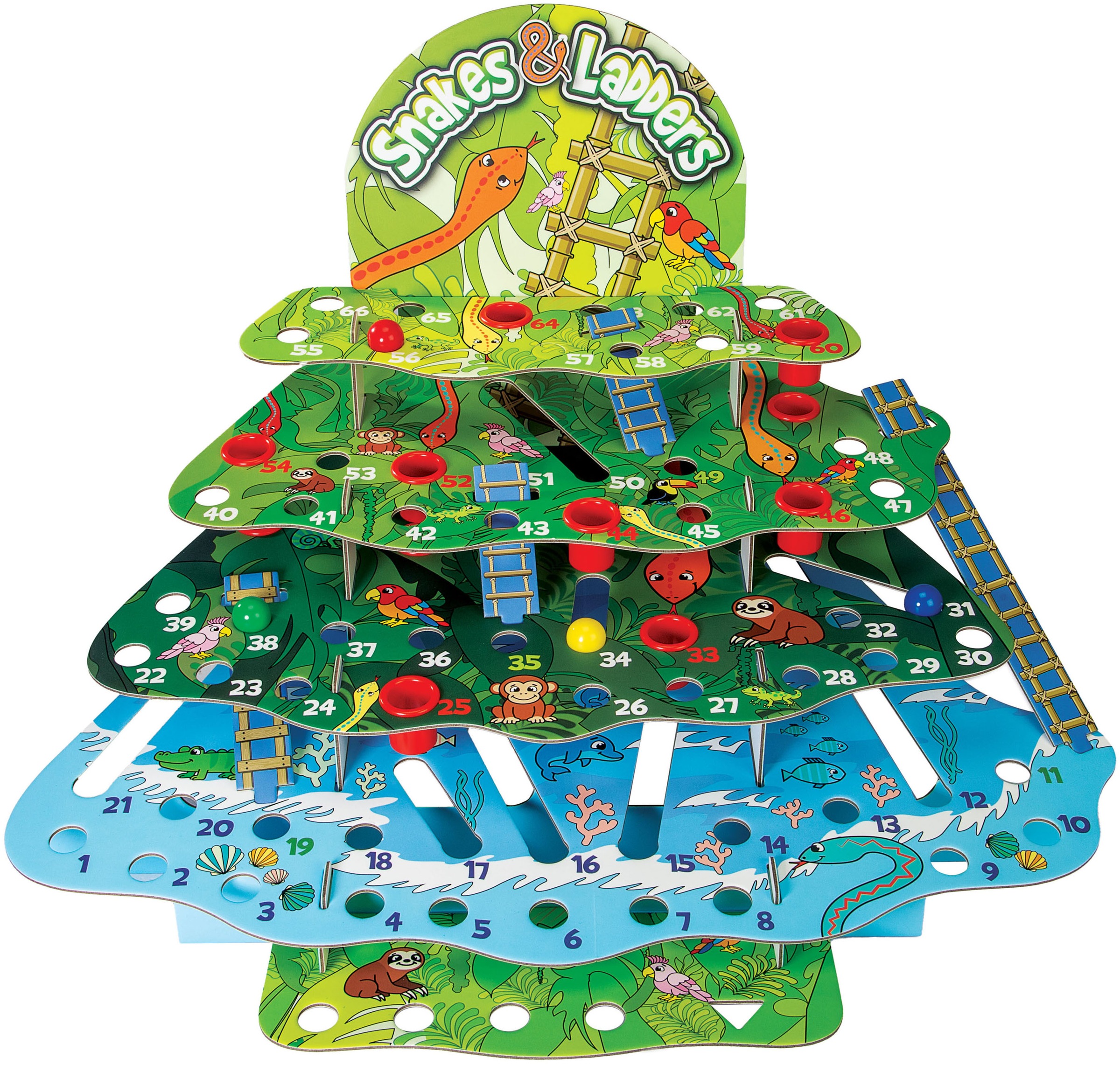 Noris Spiel »Snakes & Ladders Dschungel«