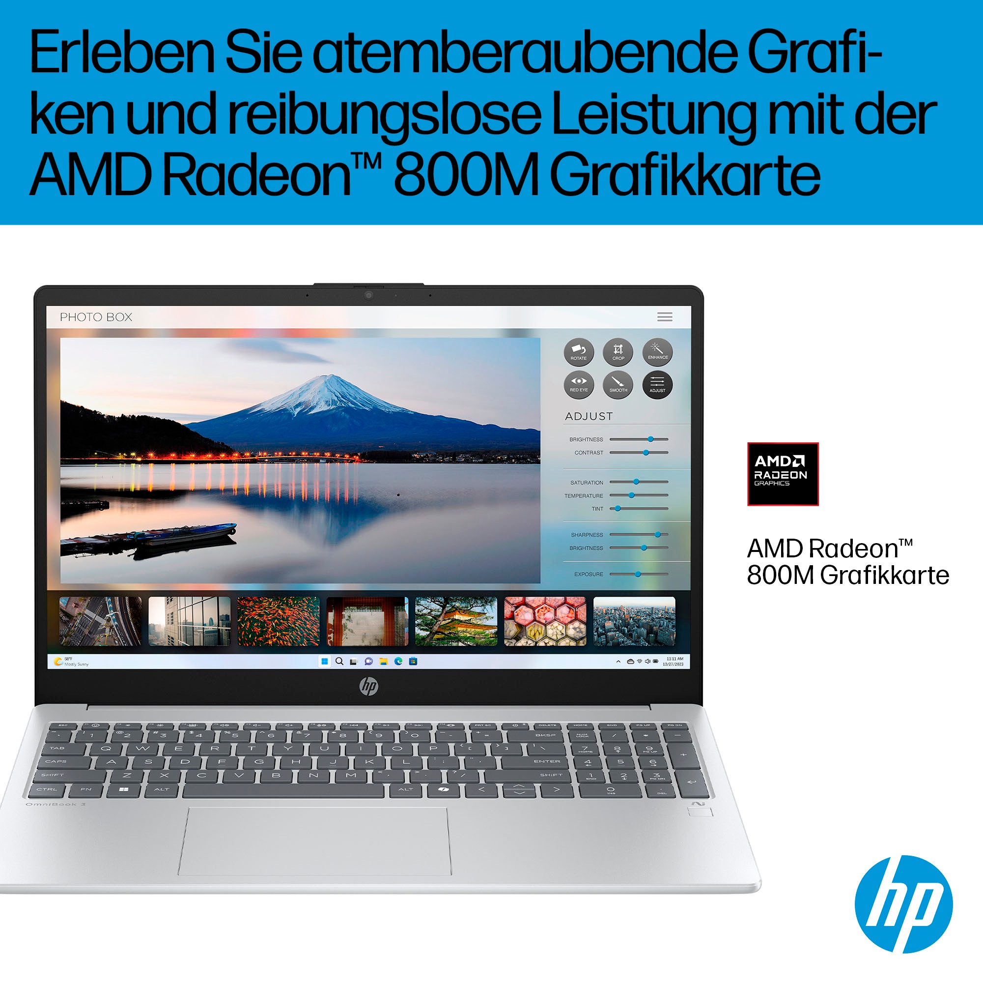 HP Notebook »OmniBook 3 NG AI« 39,62 cm / 15,6 AMD Ryzen™ AI 5 Radeon 820M 512 GB SSD