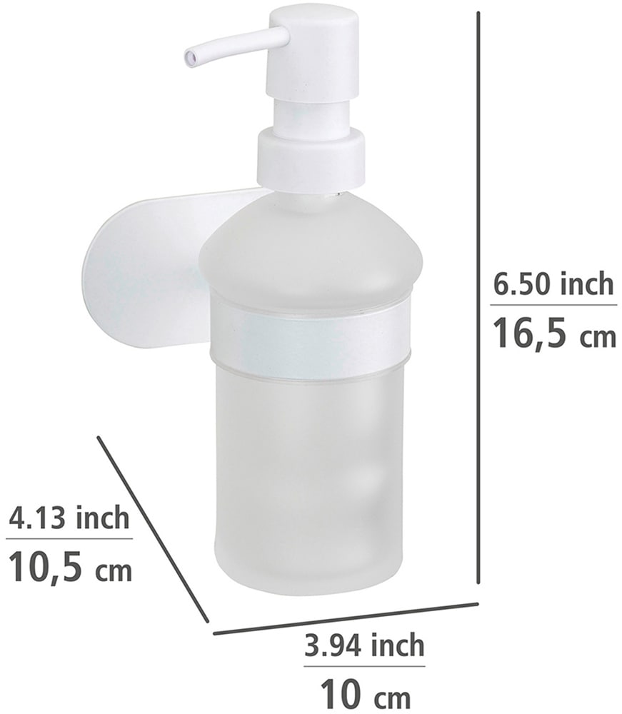 WENKO Seifenspender »Turbo-Loc® Modell Orea«, Befestigen ohne Bohren, Edelstahl-Halterung, 200 ml