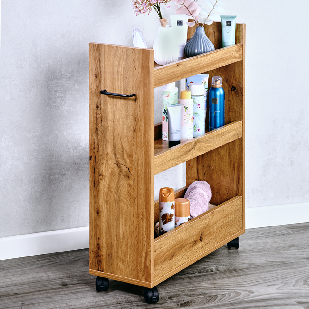 KESPER® Küchenregal »Nischenregal« 1 Stk. tlg. mit 3 Abstellflächen und 4 Rädern, davon 2 mit Bremse