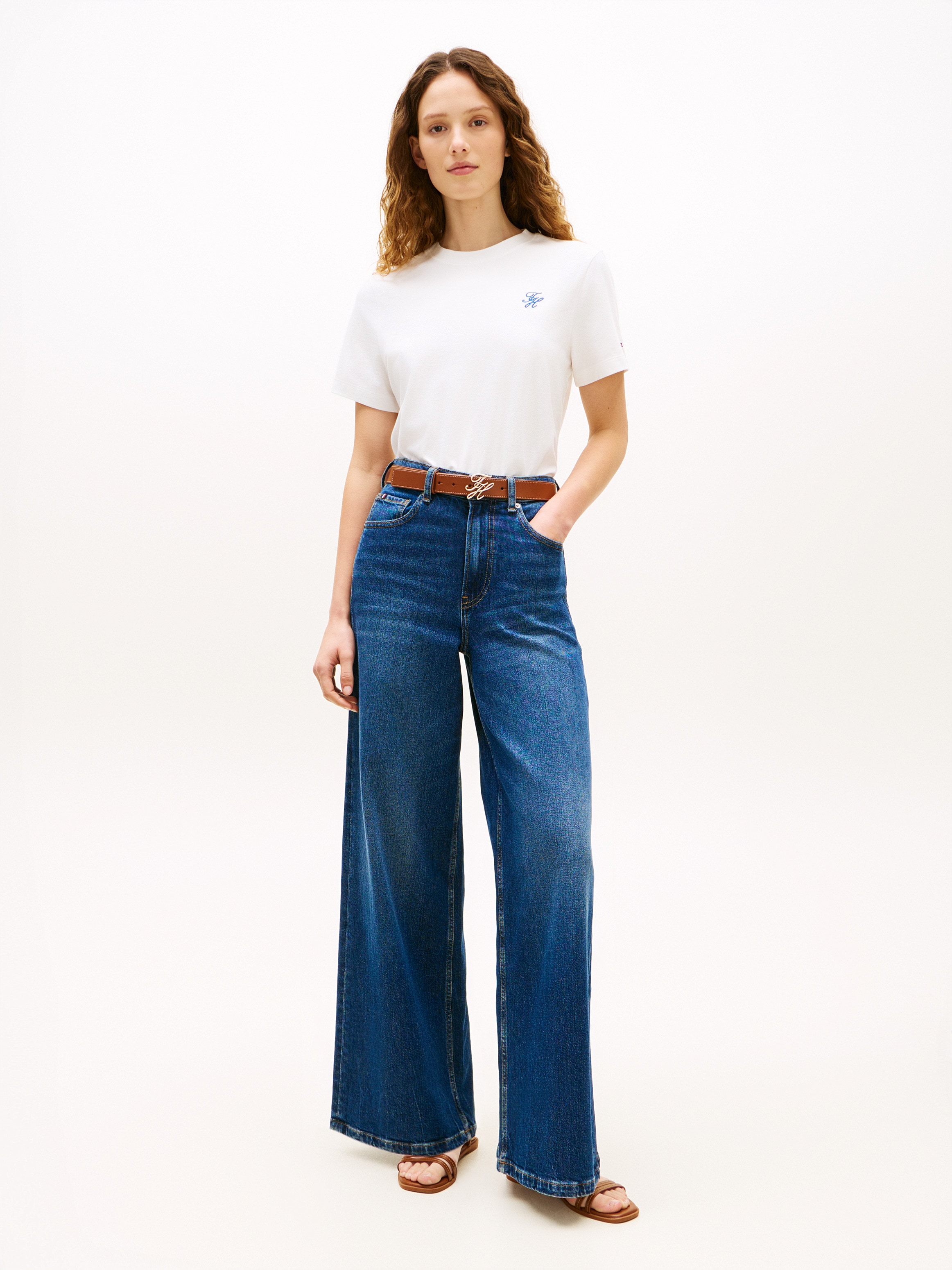 Tommy Hilfiger Kurzarmshirt »TH SCRIPT REGULAR C-NECK SHORT SLEEVE TEE«