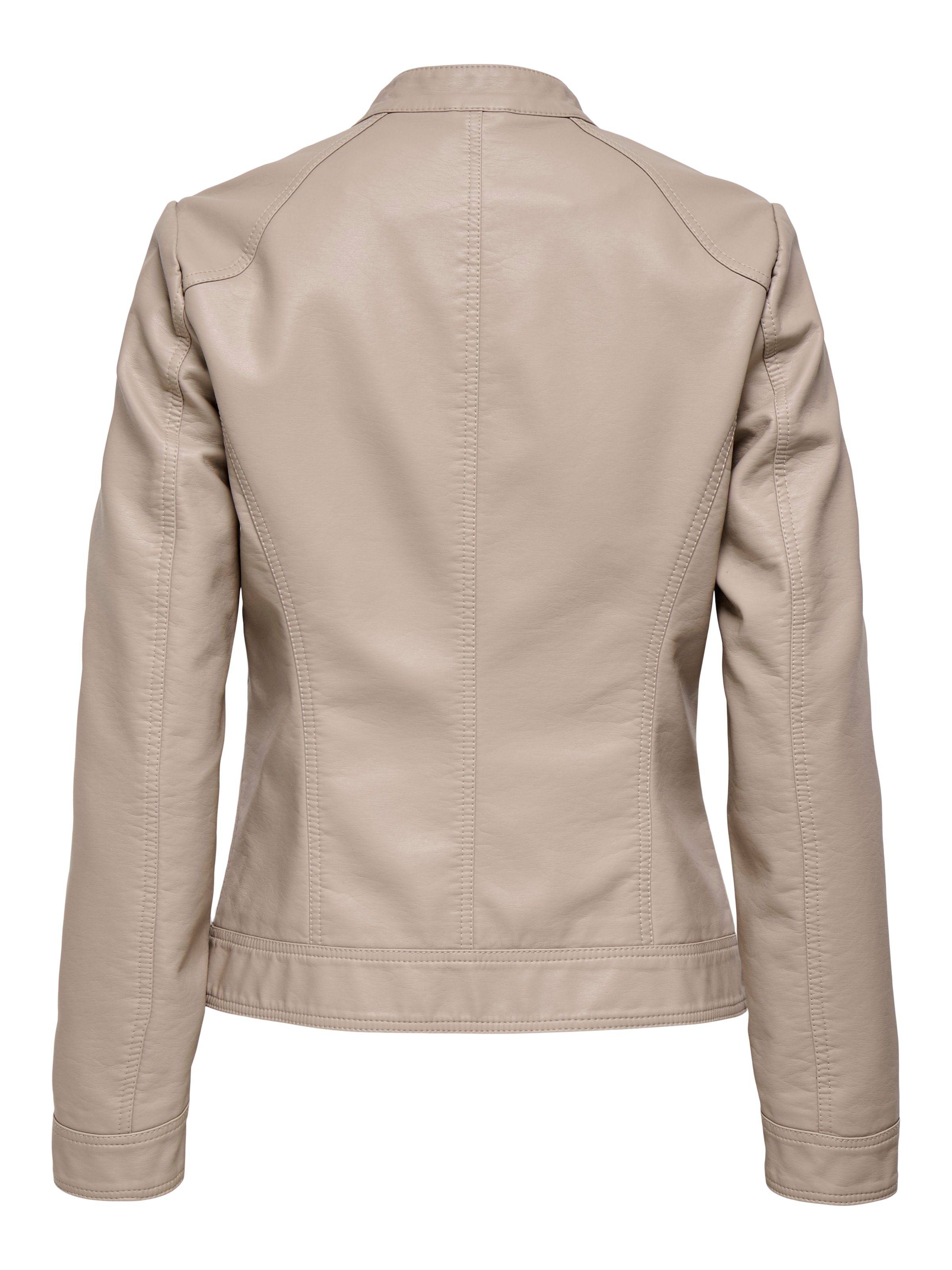 ONLY Lederimitatjacke »ONLBANDIT – Bikerjacke mit figurbetonter Form und Reißverschlüssen« Lederimitat