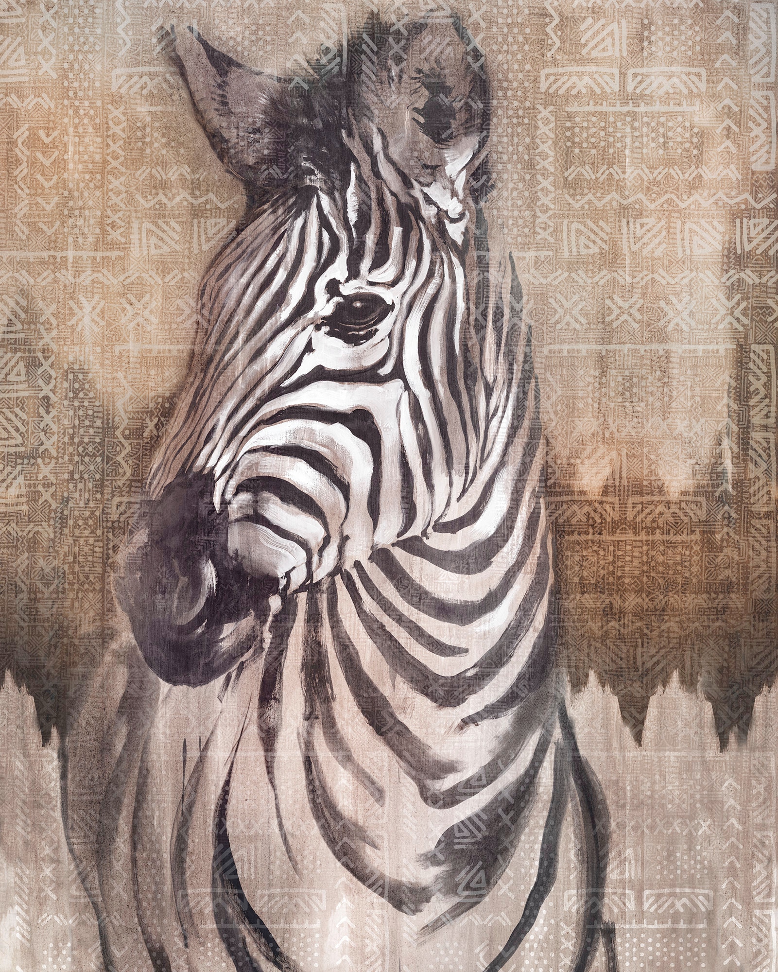 Vliestapete »Zebra«, 200x250 cm (Breite x Höhe)