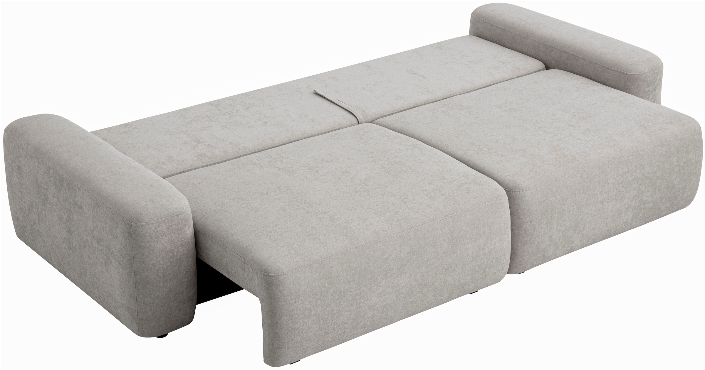 INOSIGN 3-Sitzer »TORGE (257cm), Sofa,Schlafsofa in Cord, Samtvelours, Struktur fein«, rundes Design, Schlaffunktion u. Bettkasten, Liegefläche: 135/200 cm