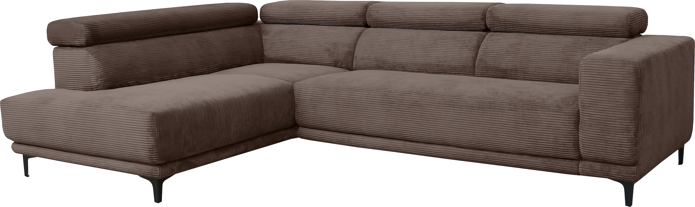 alina Ecksofa »Hikari« wahlweise mit Sitzvorzug, in modernem Cordstoff, Breite 302 cm