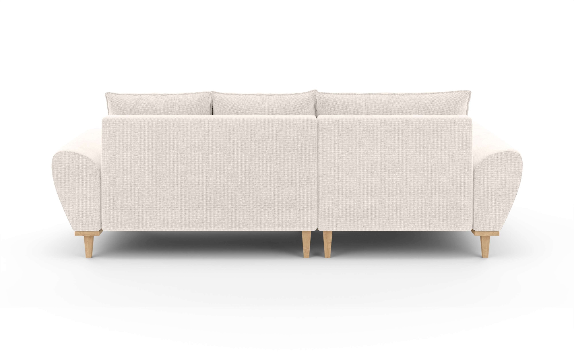 Home affaire Ecksofa »Ahrdorf mit Bettfunktion und Bettkasten, Maße: B/H/T 268/86/175 cm«, L-Form mit 3 Rückenkissen und moderne gerundete Armlehnen