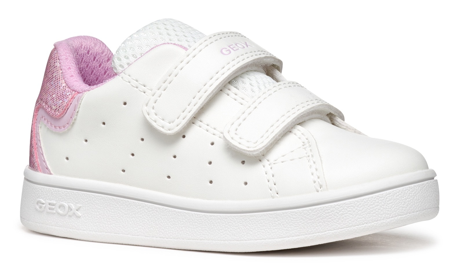 Geox Sneaker »B ECLYPER GIRL«, Retro Sneaker, Klettschuh mit bunt glitzerndem Ferseneinsatz