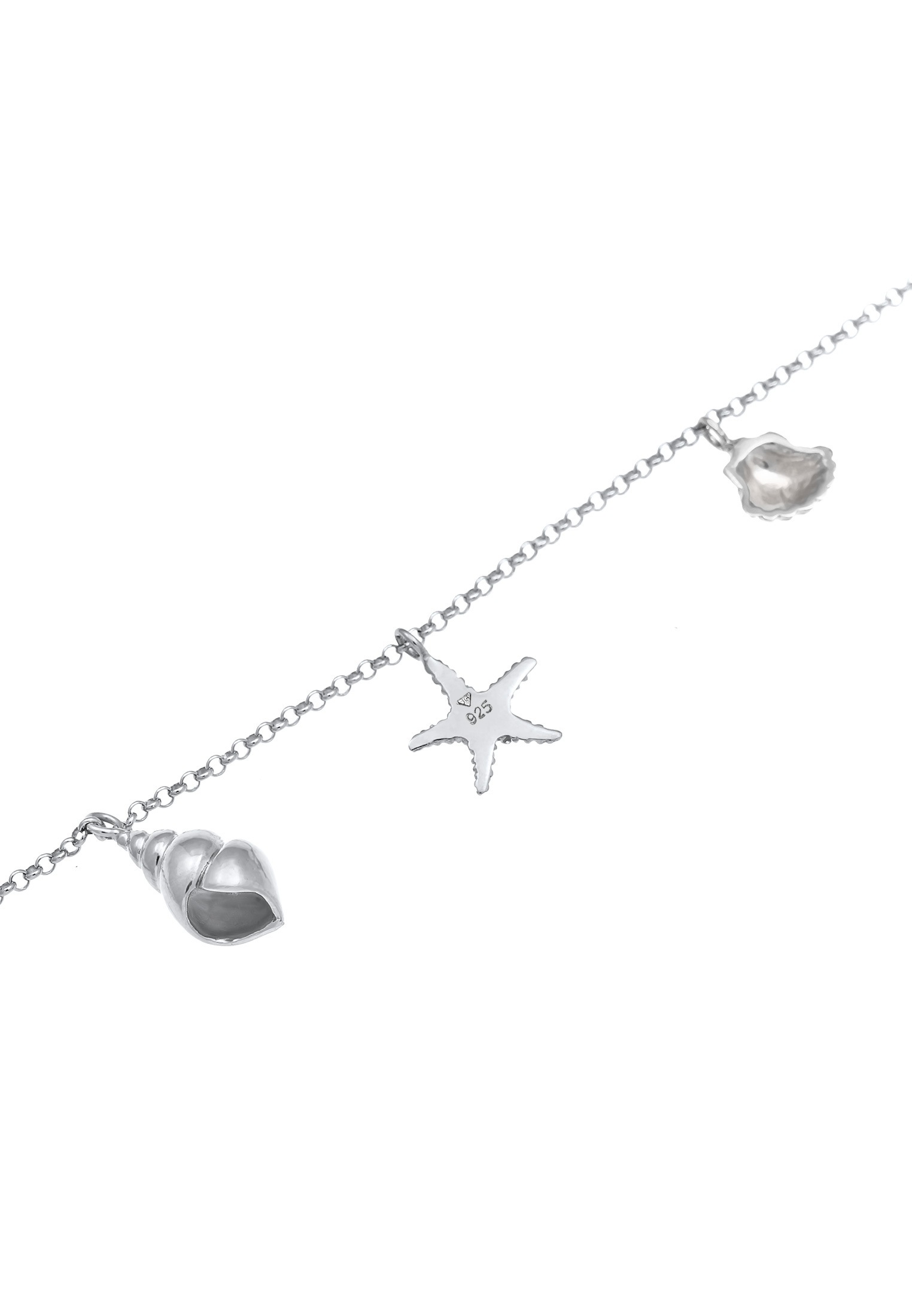 Elli Fußkette »Fußschmuck Fußkette Muschel Seestern Anhänger 925 Silber«