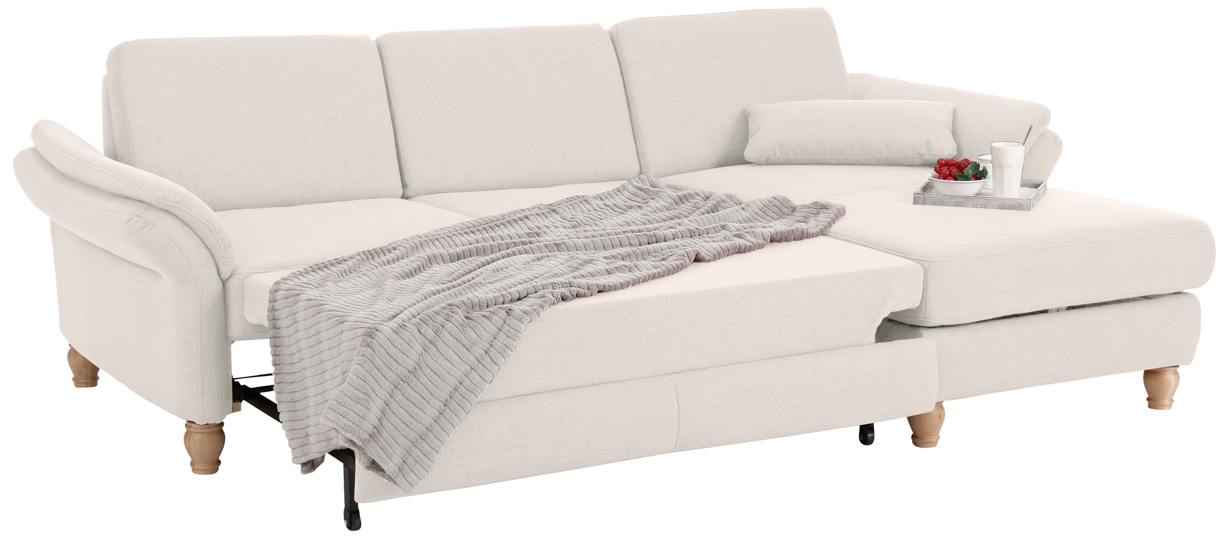 Home affaire Ecksofa »Palace L-Form«, incl. Sitztiefenverstellung, wahlweise mit Bettfunktion und Stauraum