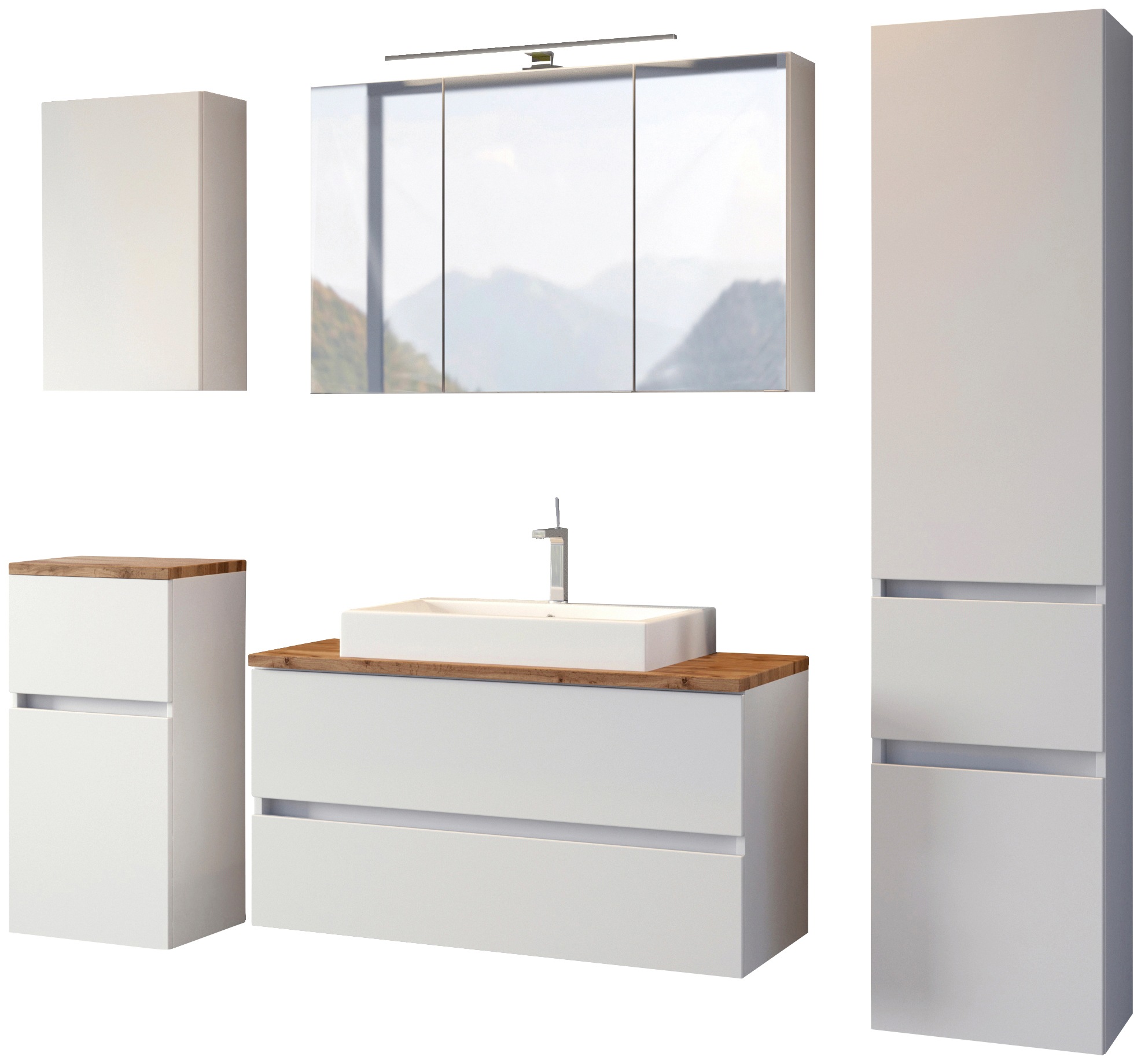 HELD MÖBEL Waschtisch-Set, (5 tlg.), mit Softclose-Funktion