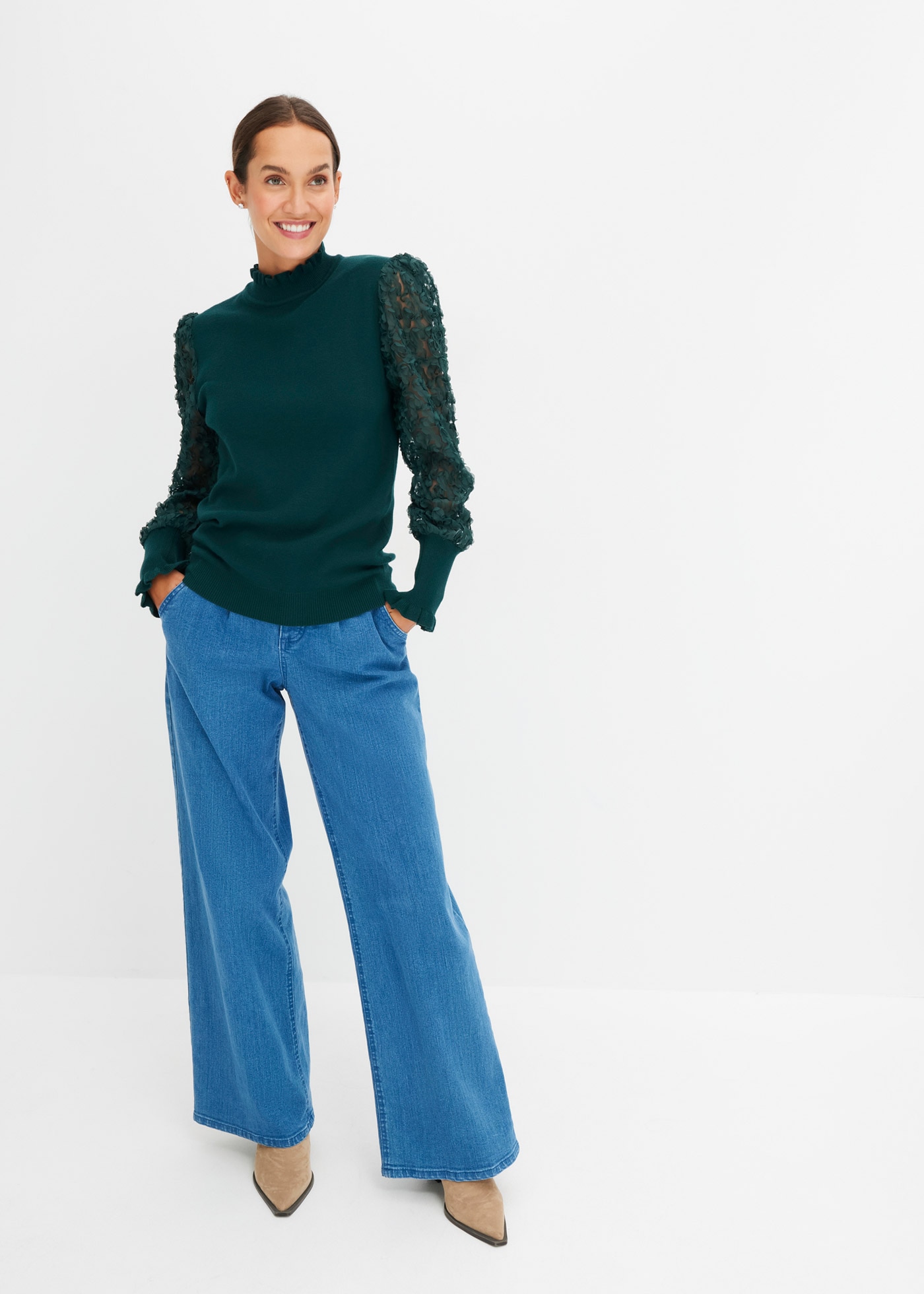 bonprix Rollkragenpullover »Rollkragenpullover aus fließendem Viskose-Mix« Rollkragenpullover aus fließendem Viskose-Mix