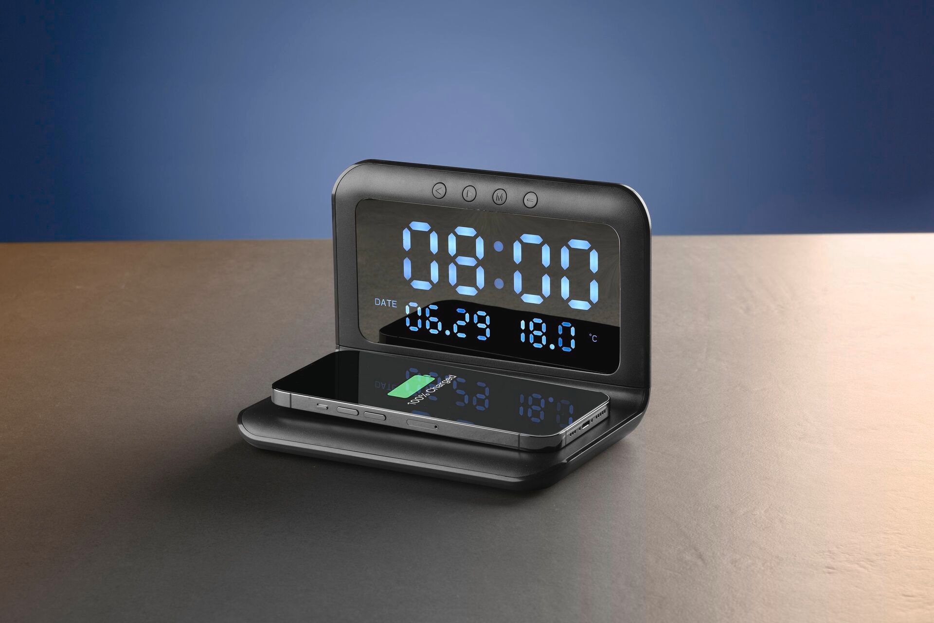 Cellularline Wireless Charger »Cellularline Wireless Charging Alarm Clock«