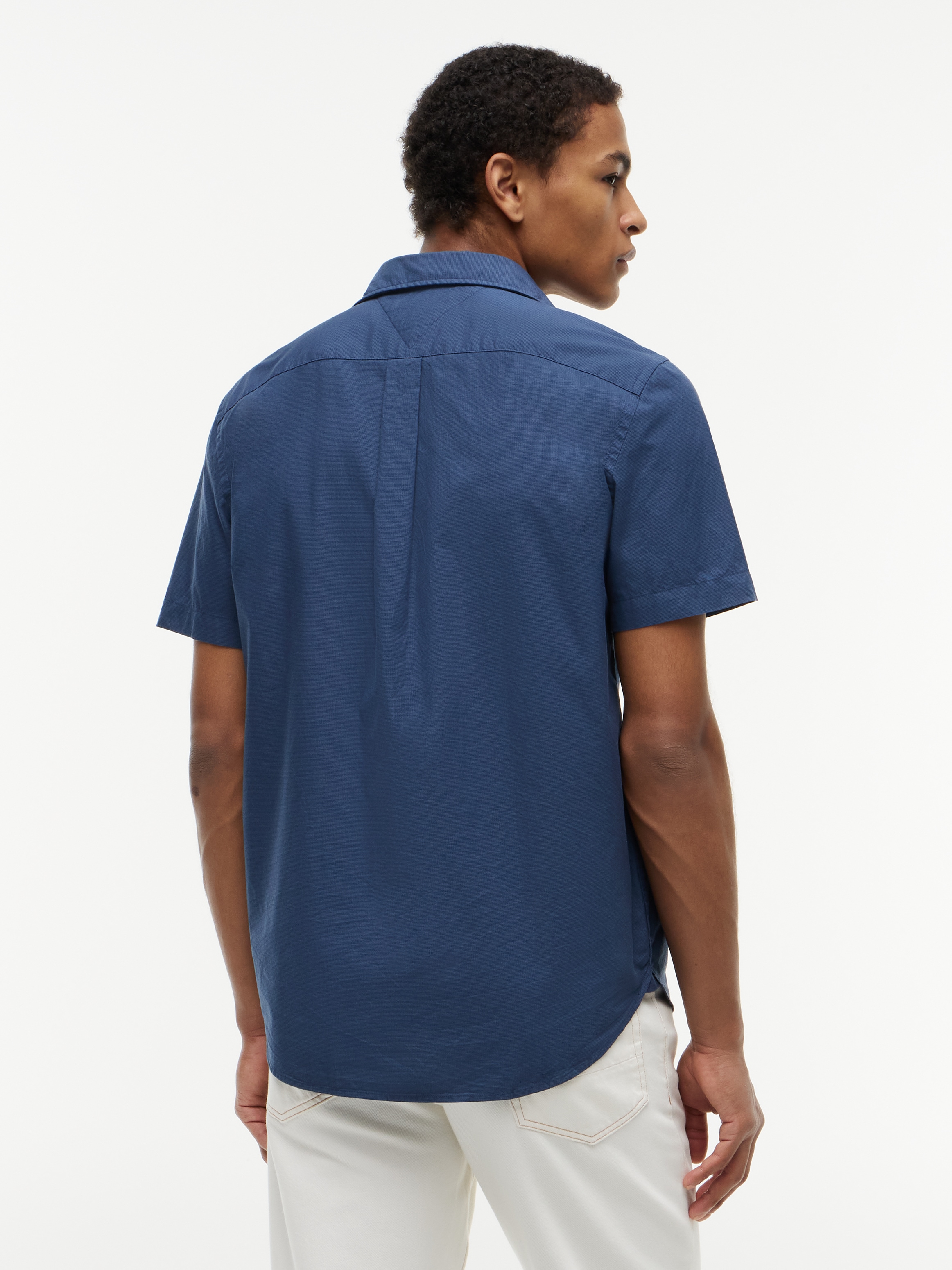 Tommy Hilfiger Kurzarmhemd »FLEX POPLIN HOUNDSTOOTH« Regular fit mit normalem Hemdkragen