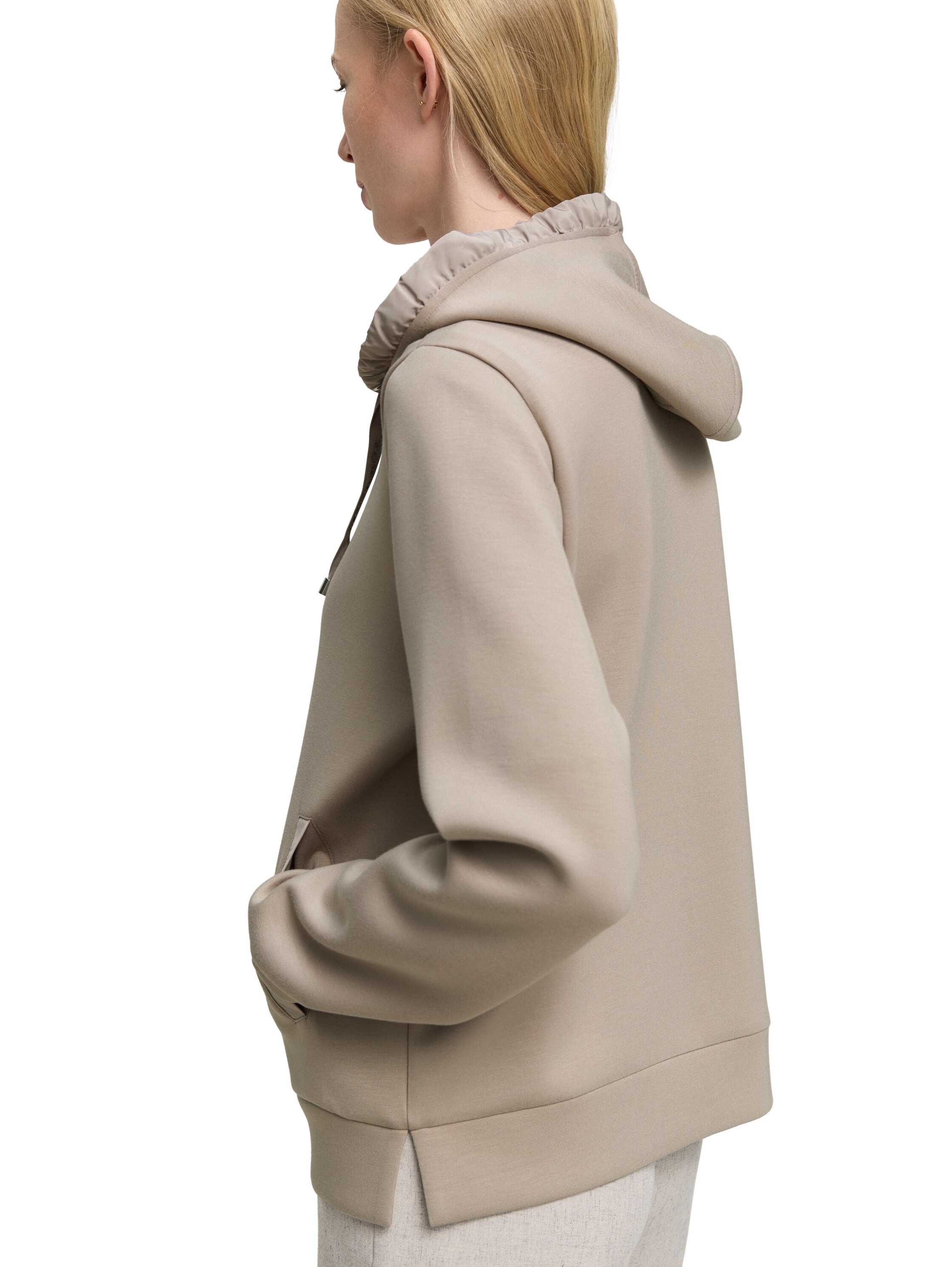 TOM TAILOR Kapuzensweatjacke, mit Viskose und Stretch