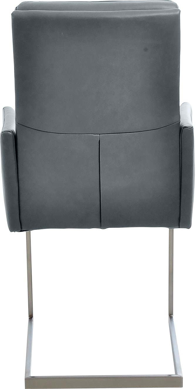 K+W Komfort & Wohnen Armlehnstuhl, Leder CLOUD, stabiles Hochkantrohr, Untergestell in Edelstahloptik oder schwarz