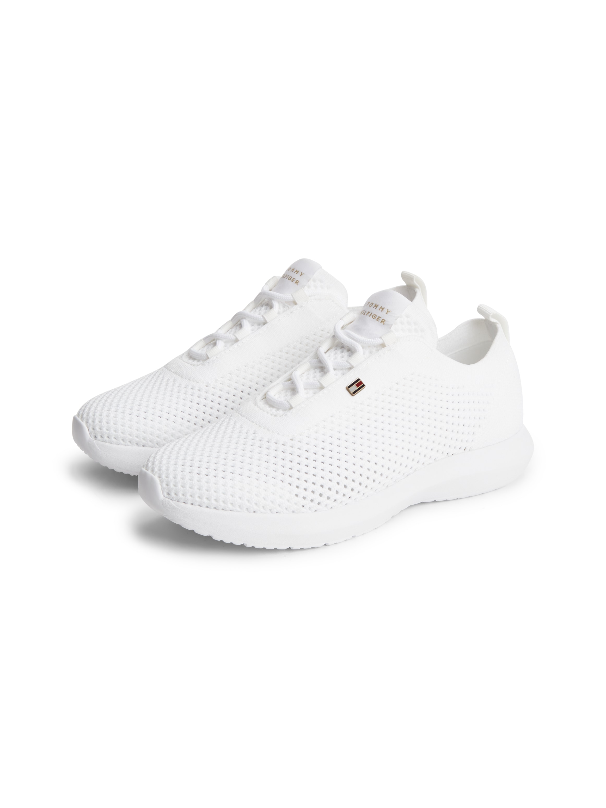 Tommy Hilfiger Keilsneaker »TH KNIT RUNNER«  Freizeitschuh, Halbschuh, Schnürschuh mit Logoflaggen-Element