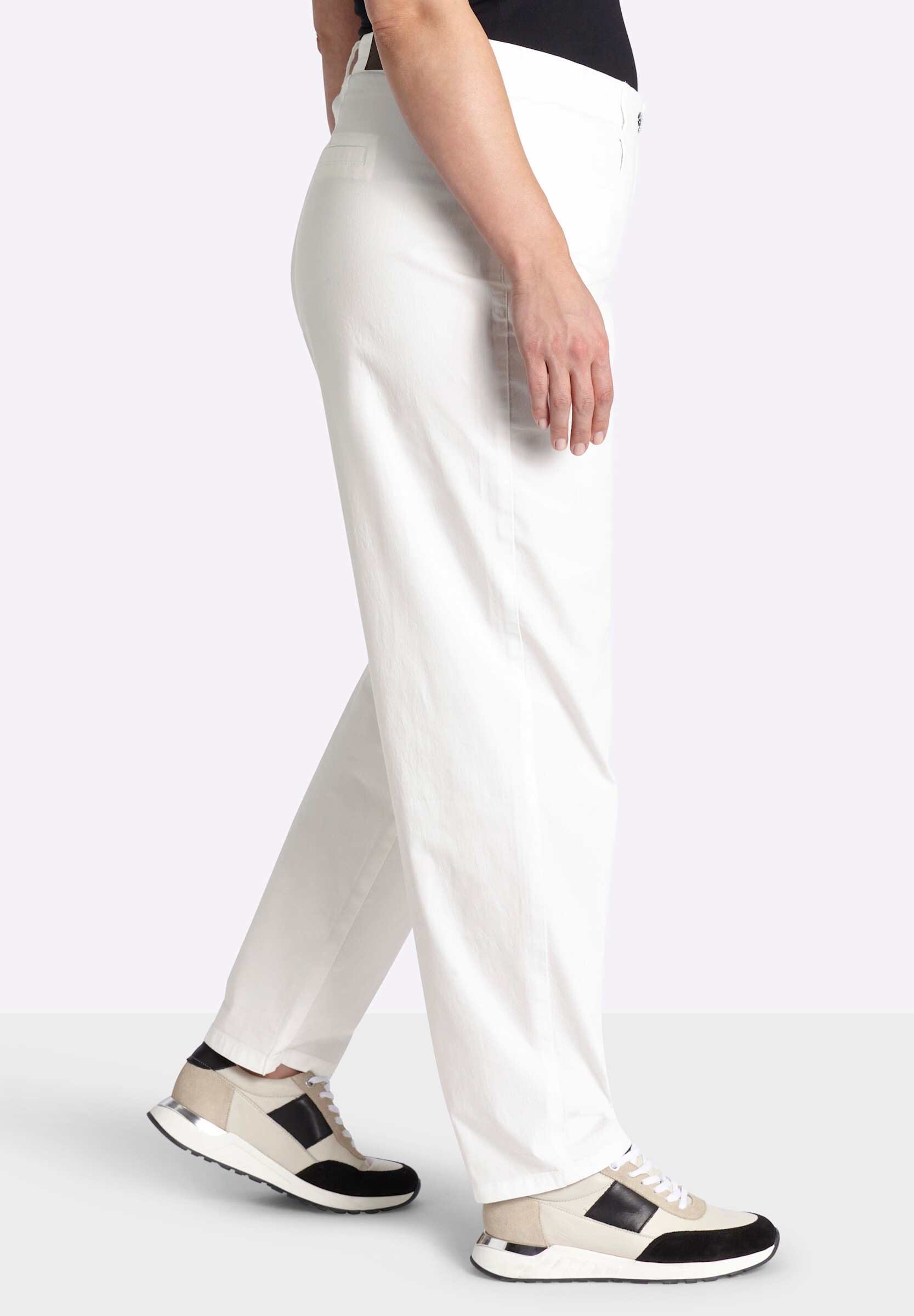 Sheego Chinohose »Hose lang Chinohose mit Ziertaschen hinten«