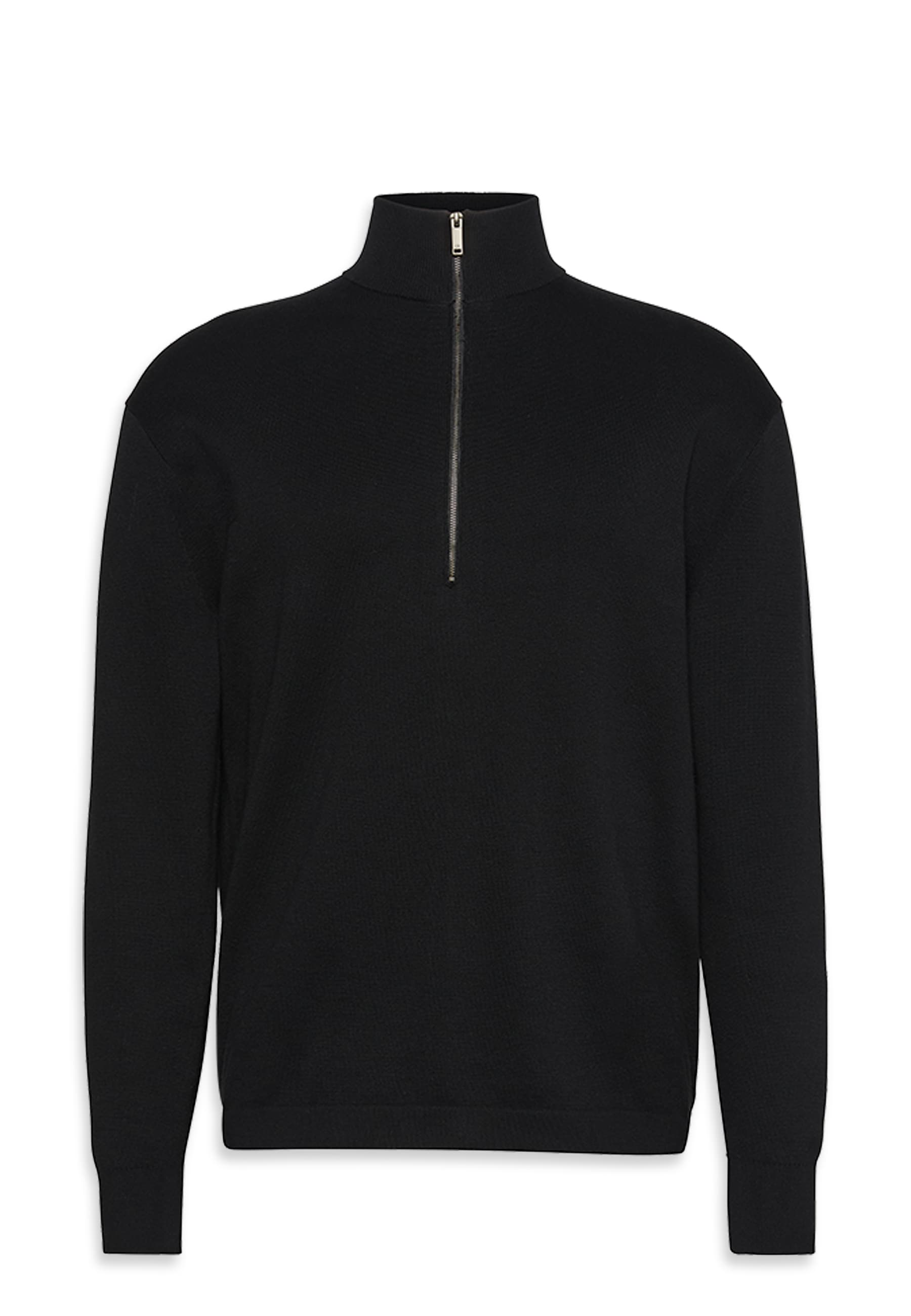 Calvin Klein Strickpullover Stehkragen mit Reißverschluss, Regular fit