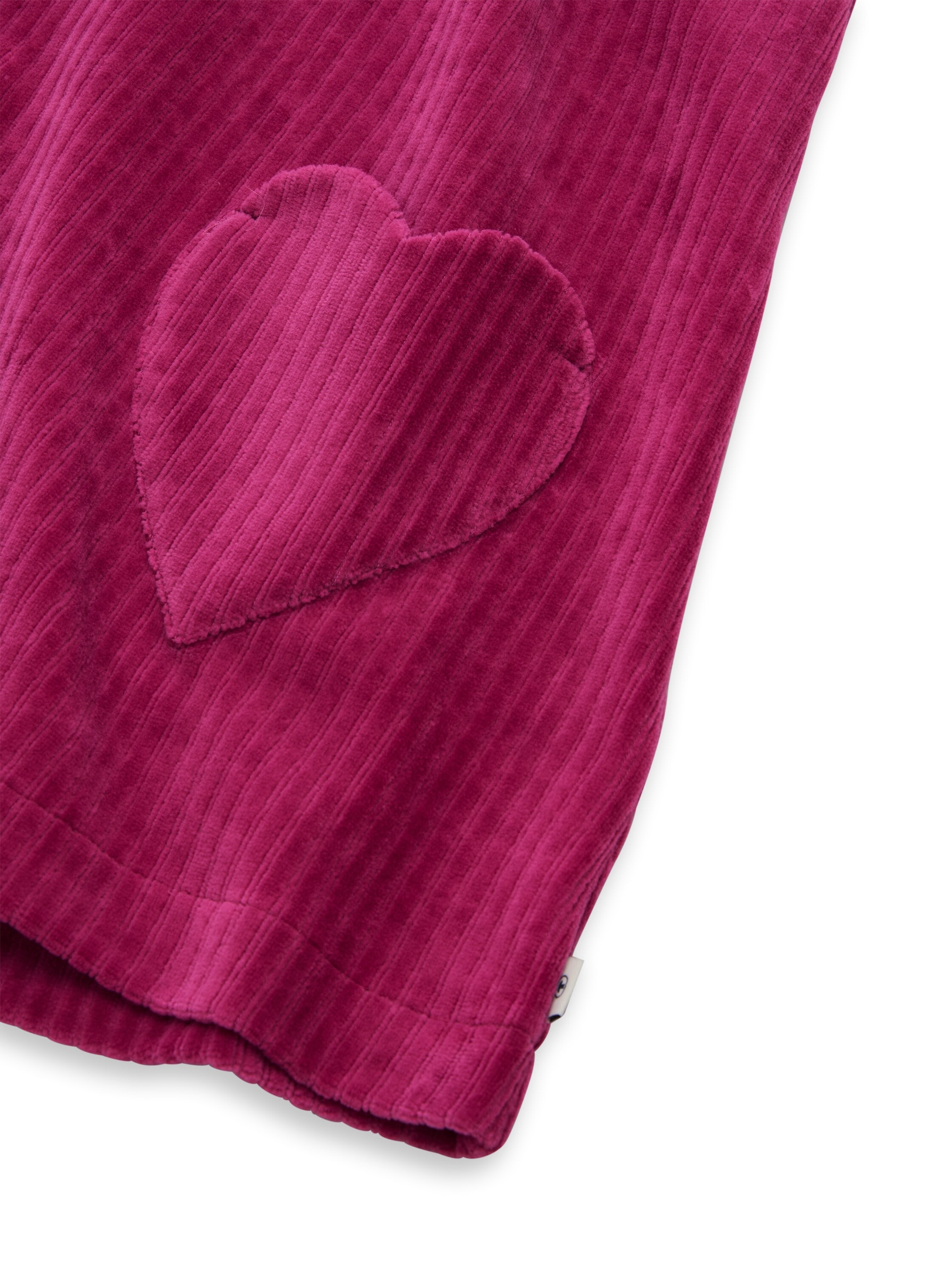 TOM TAILOR Trägerkleid aufgesetzte Taschen mit Herz-Taschen und auf Samt-Cord