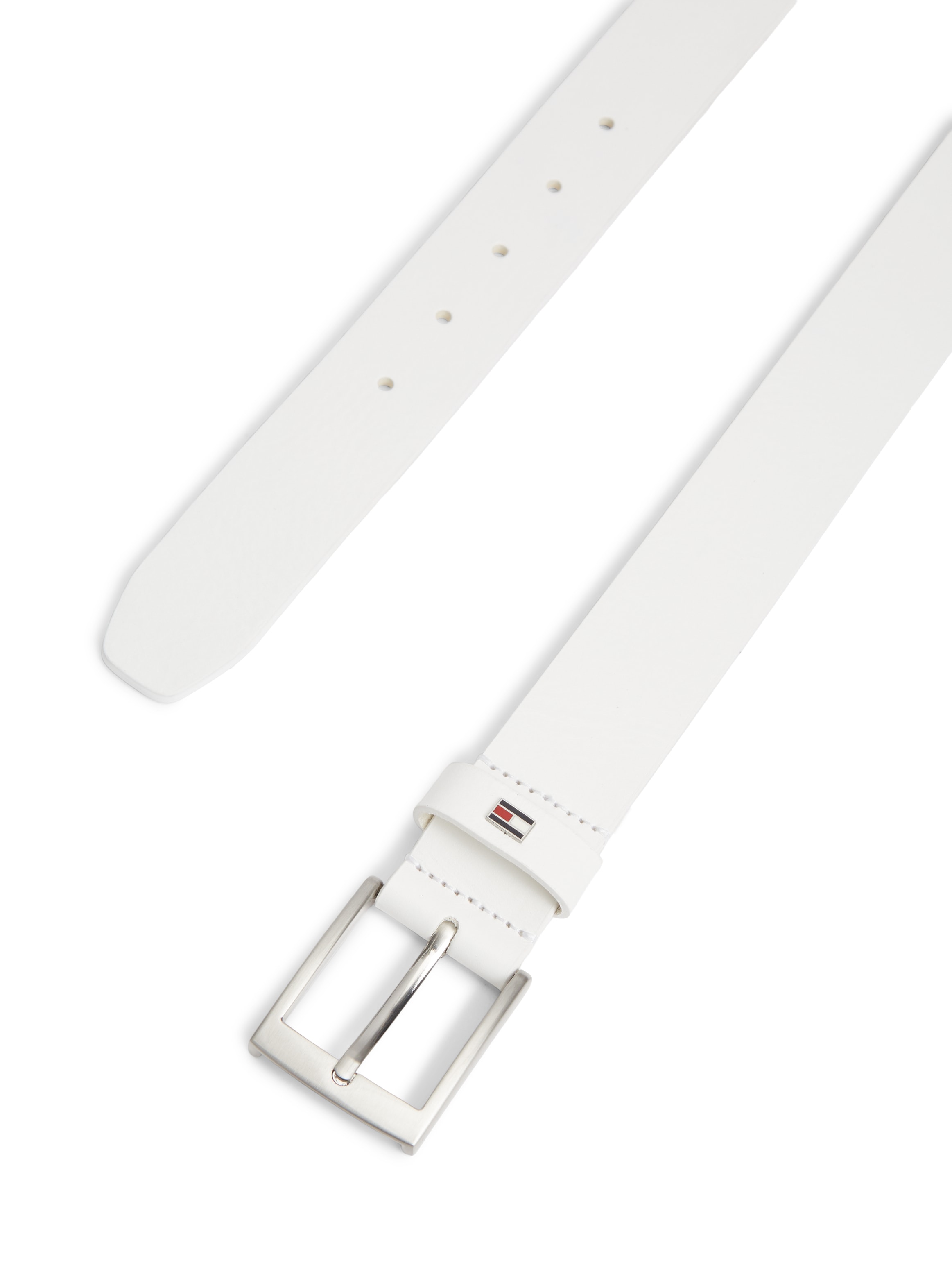 Tommy Hilfiger Ledergürtel »ADAN 3.5 cm breit EXT« Metalllogopatch, Einfachdornschnalle