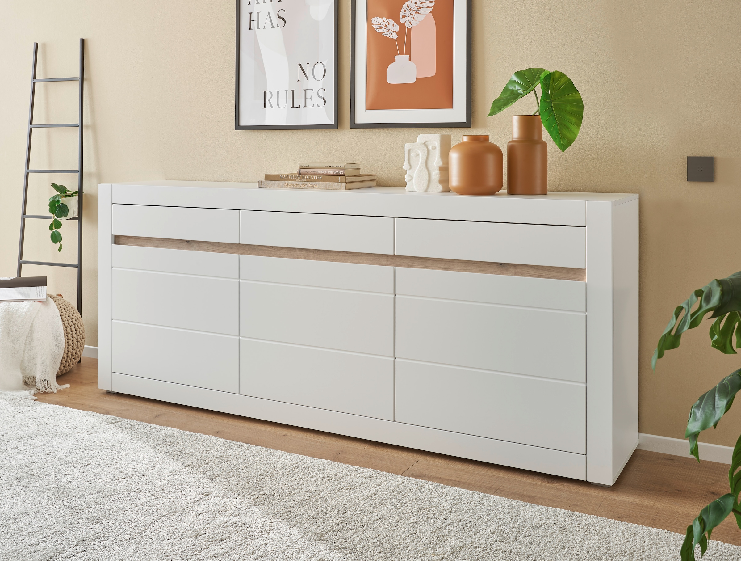 INOSIGN Sideboard »Chester, moderne Anrichte, Kommode mit Stauraum, Schrank, Weiß Matt«, (1...