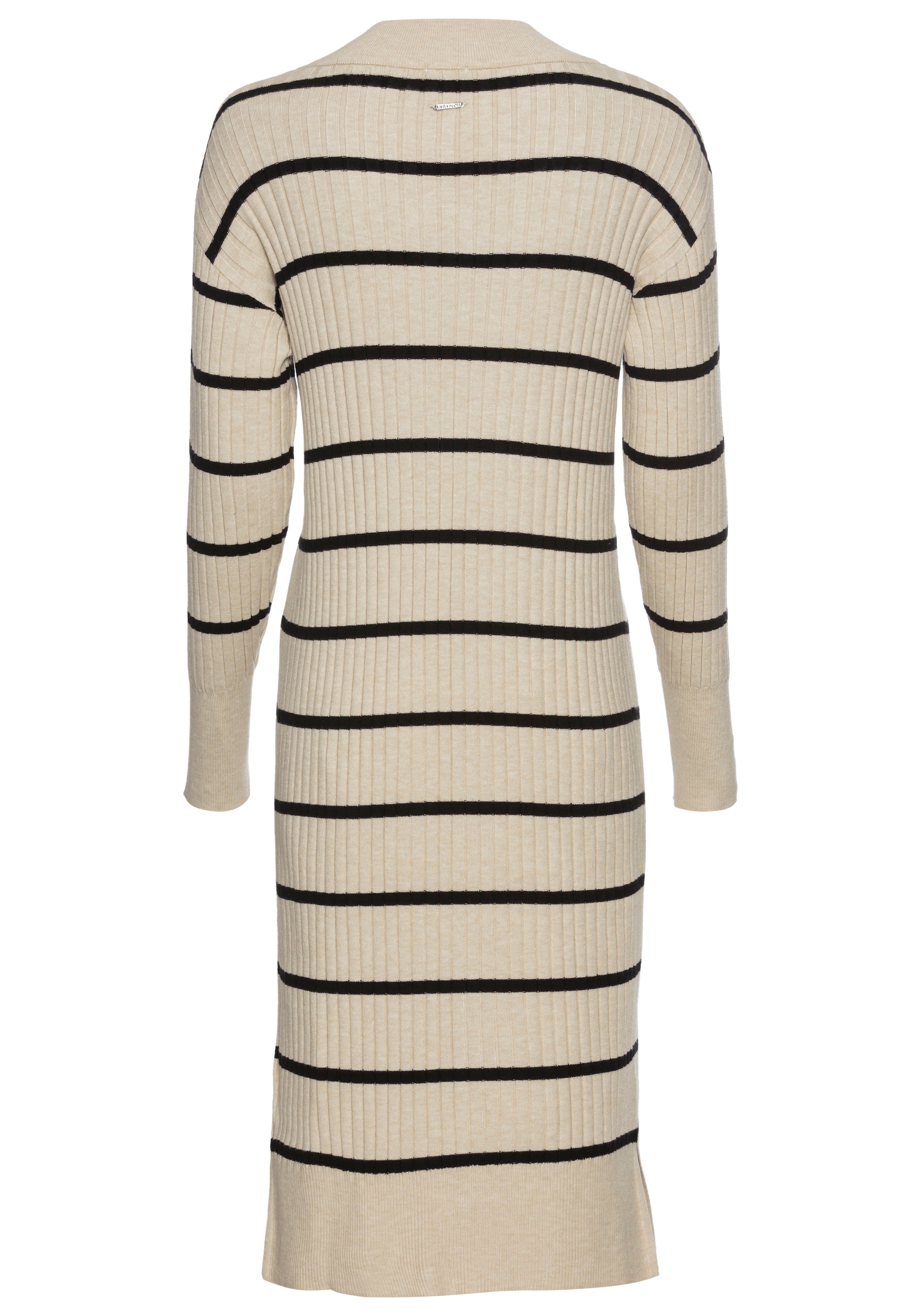 Laura Scott Strickkleid, aus weichem Rippstrick, Midi Länge