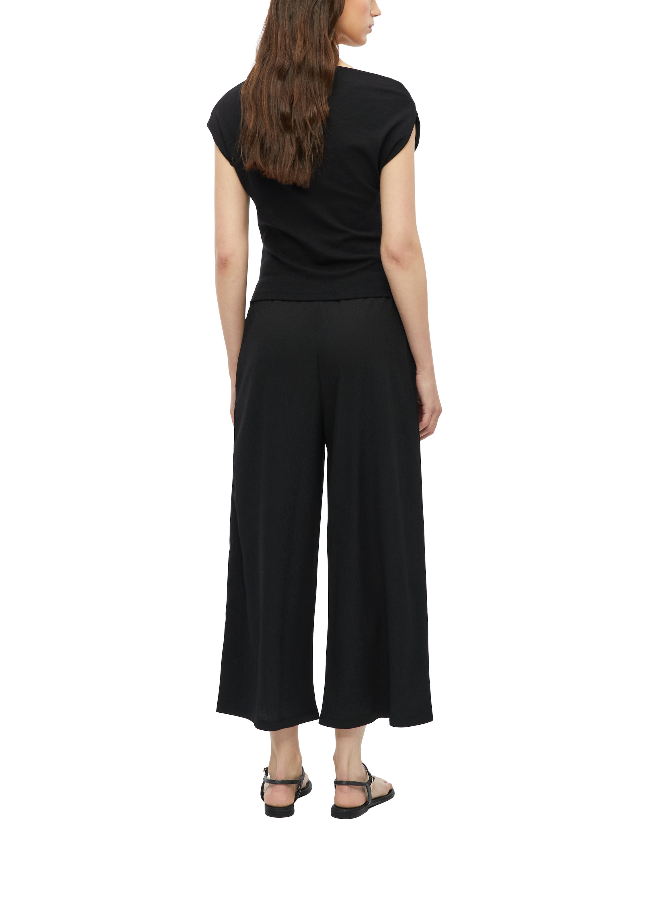 s.Oliver Stoffhose  7/8- Aommerhose mit weitem Bein