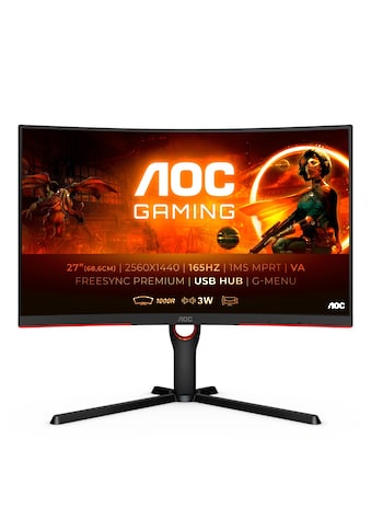 AOC Curved-Gaming-Monitor »CQ27G3SU/BK«, 68,6 cm/27 Zoll, 2560 x 1440 px, QHD, 1 ms... kaufen