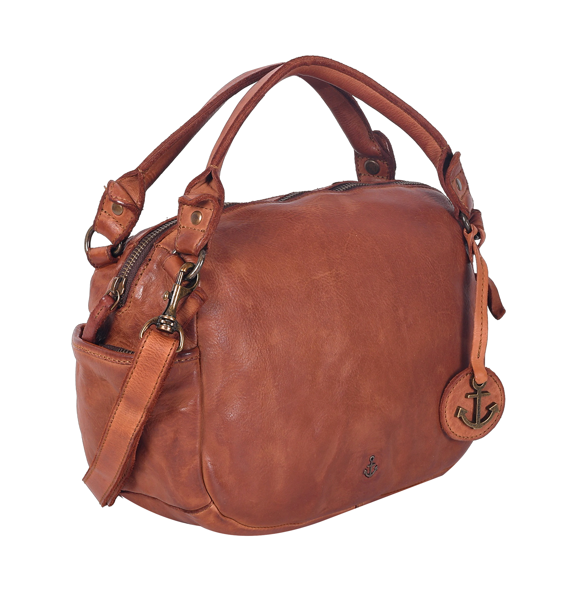 HARBOUR 2nd Handtasche »Saphira« Damen Umhängetasche, Schultertasche mit Anker-Logoprägung