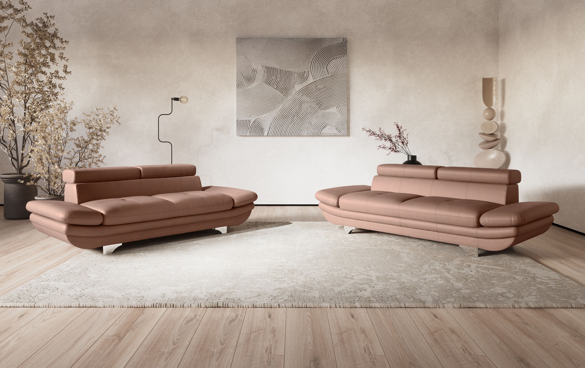 COTTA 3-Sitzer »Enterprise« Big-Sofa, mit Armteilverstellung & Kopfteilverstellung