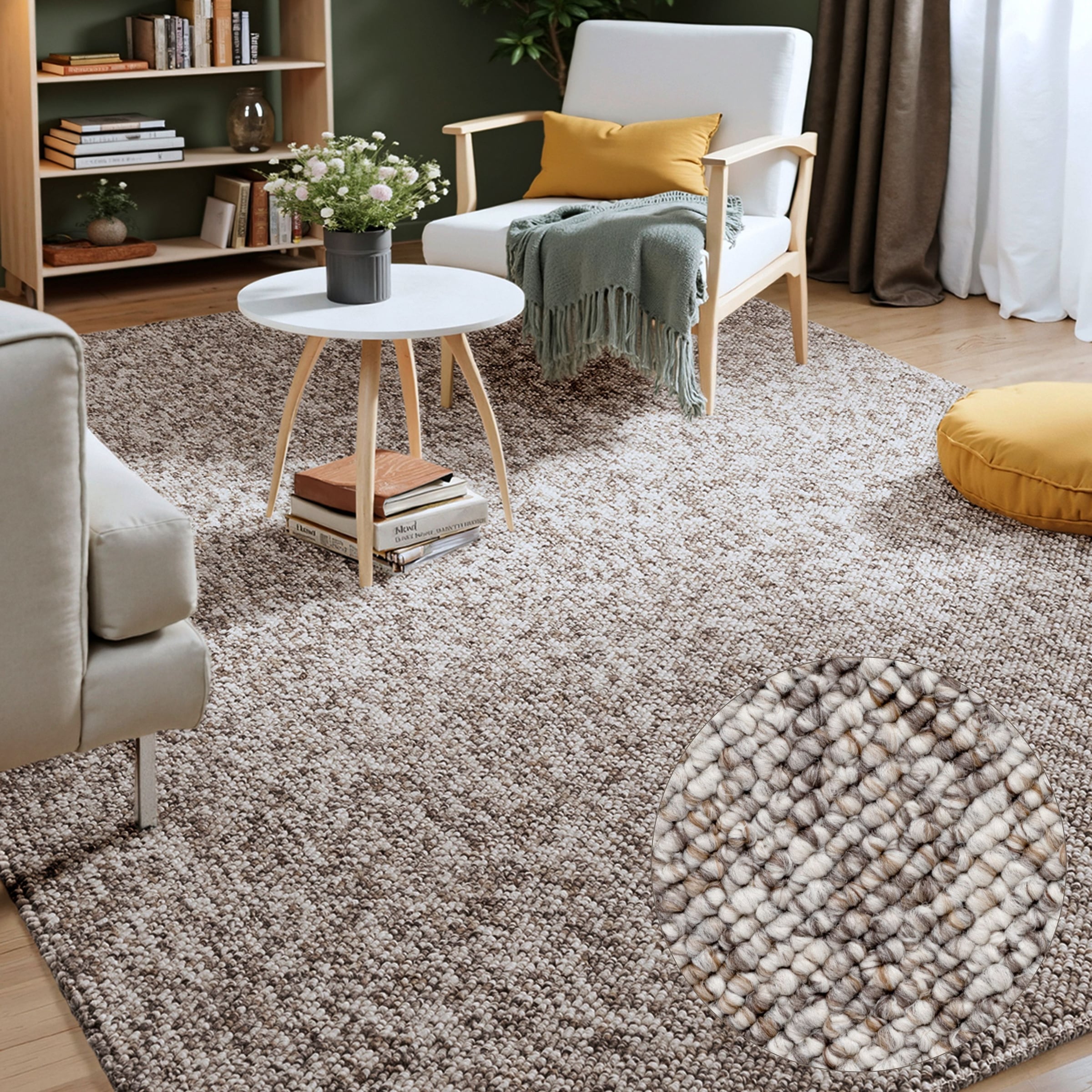 ELLE DECORATION Teppich »Rocco«, rechteckig, 10 mm Höhe, Nachhaltig, Läufer, waschbar, Wohnzimmer,...