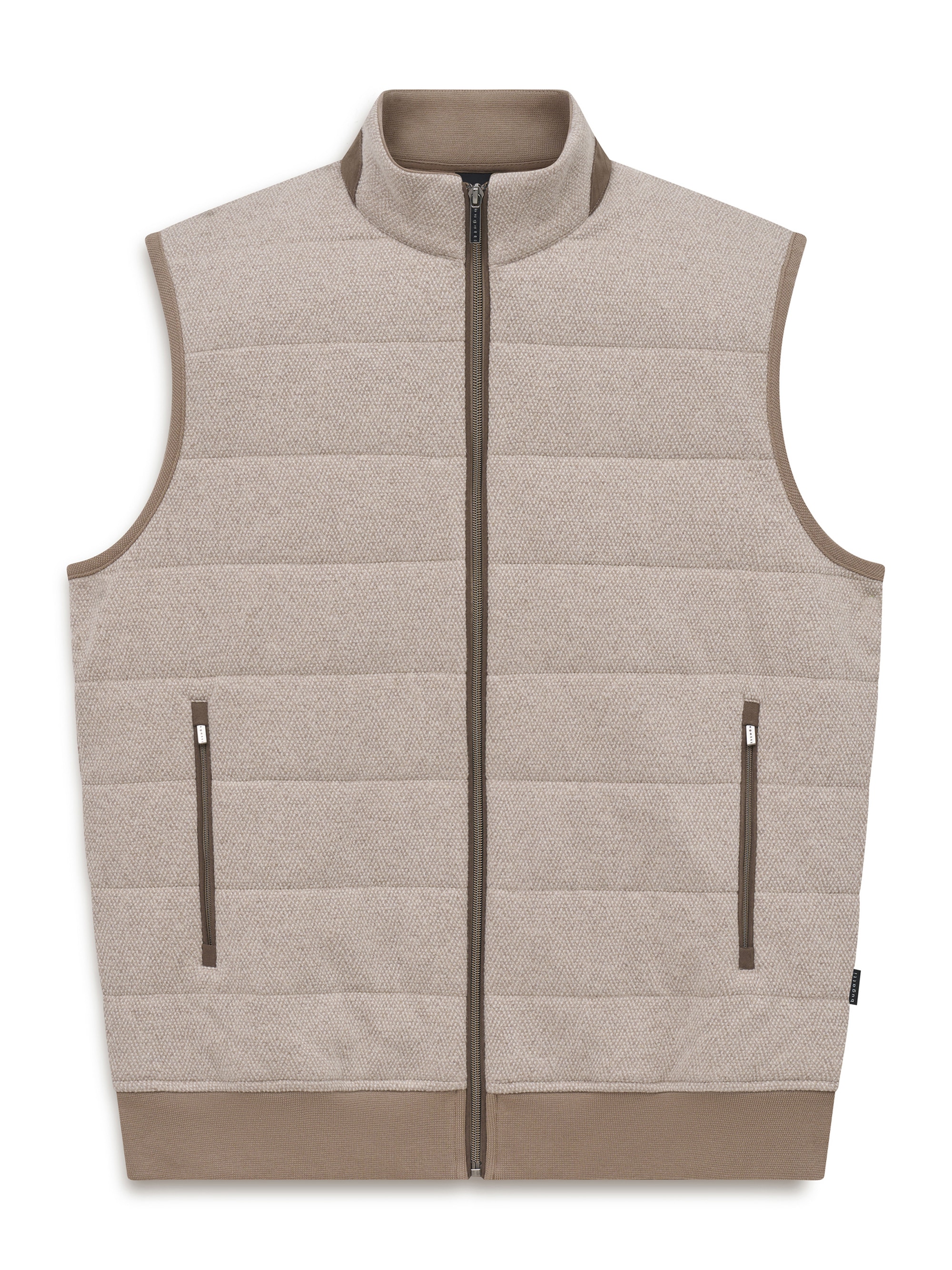 bugatti Sweatweste »Regular Fit« Regular Fit Baumwolle Jacquard Stehkragen