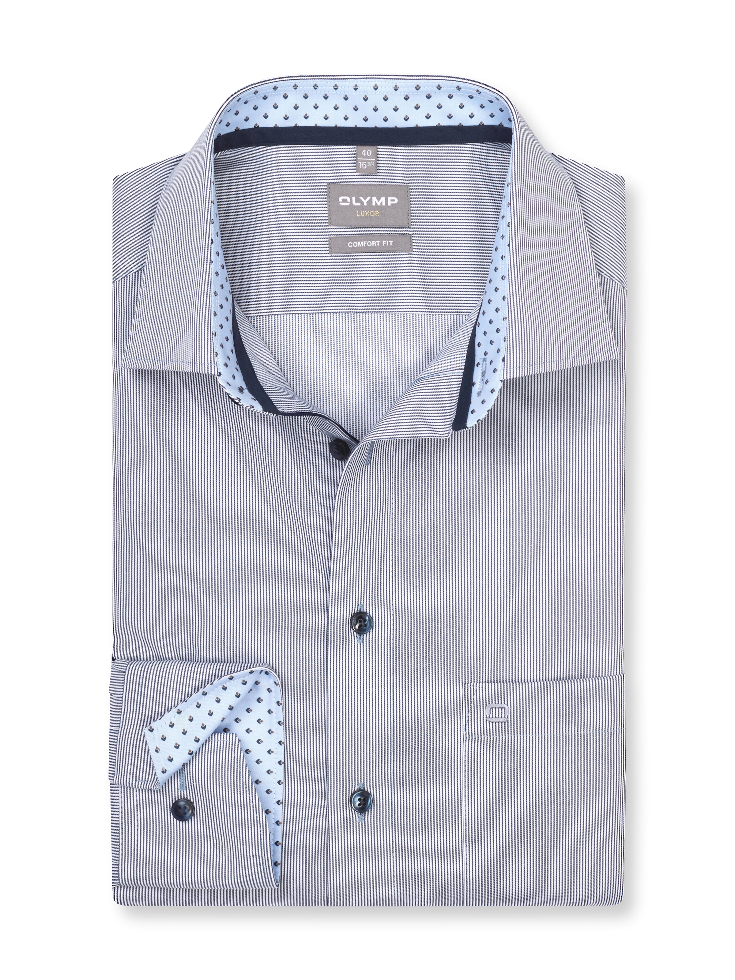 OLYMP Langarmhemd »Luxor« Businesshemd, comfort fit, New Kentkragen