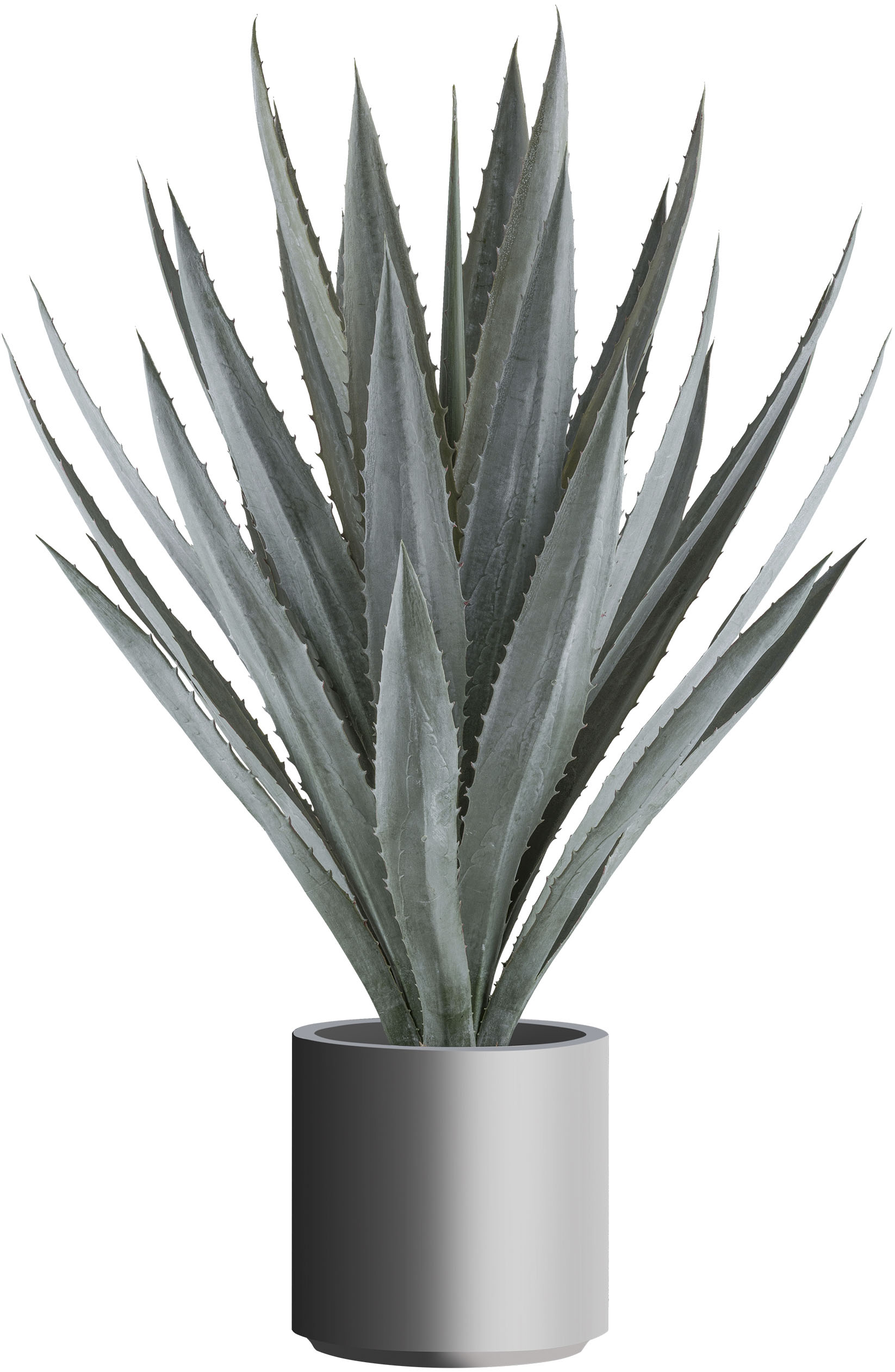 Creativ Green Kunstpflanze »Agave« im eleganten grauen Topf in grün, Größe B/H/L: 110 cm