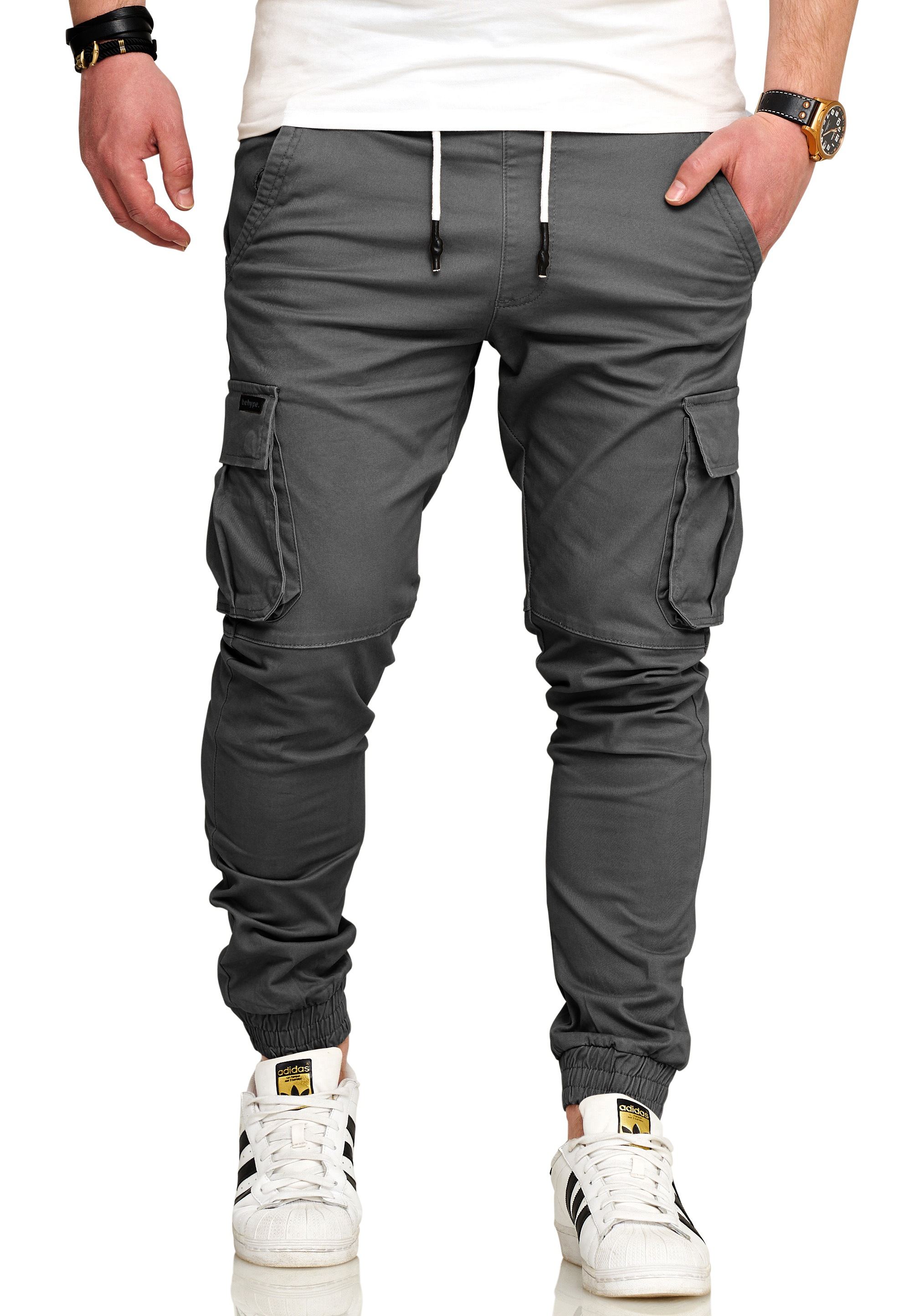 SOULSTAR Cargohose »Freizeithose Jogger-Hose mit elastischem Bund Stoffhose für Herren«  Herren Chino Jogger Jeans Hose Stoffhose Freizeithose