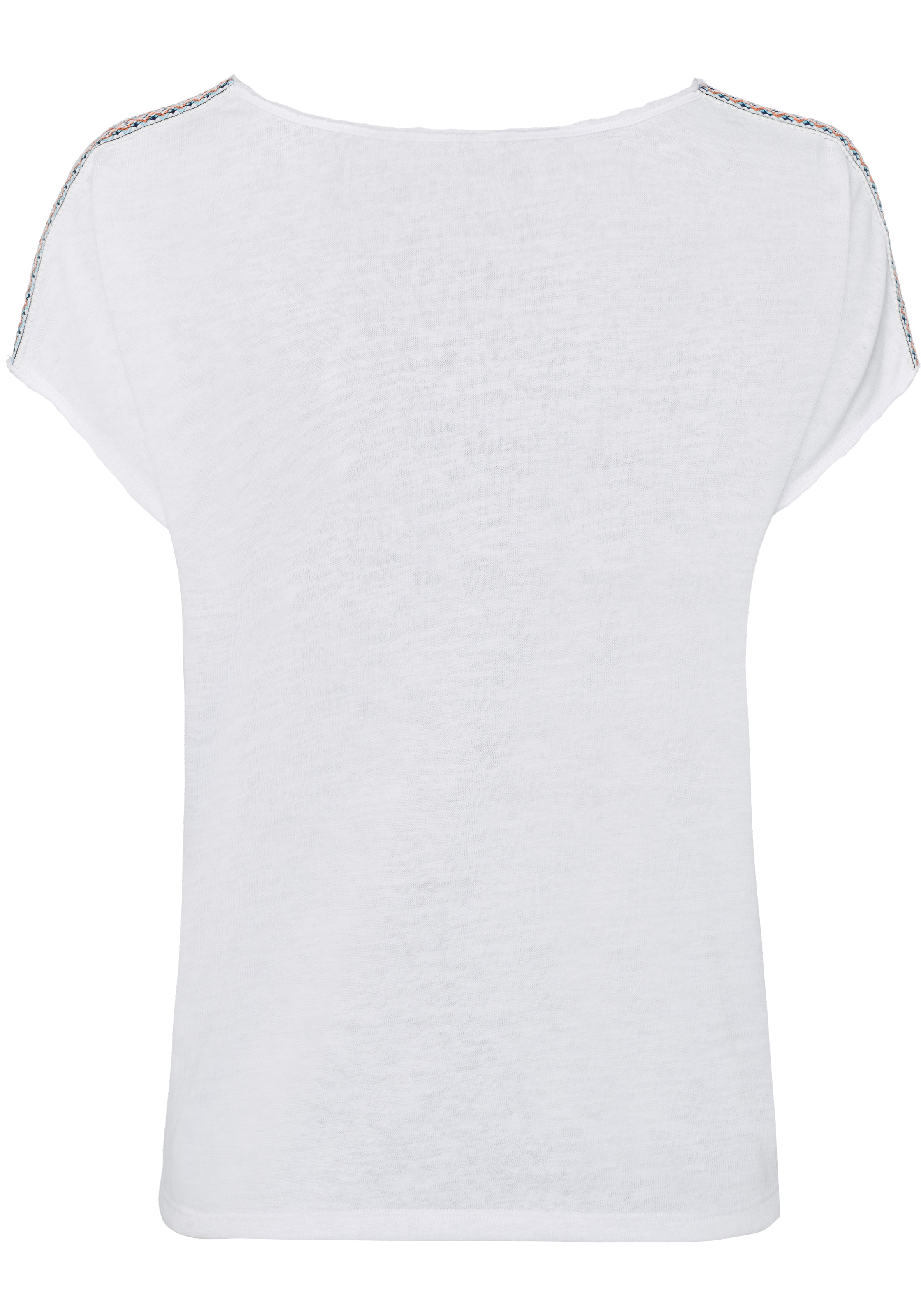 Freeman T. Porter T-Shirt, (1 tlg.), mit geschnittenen Saumkanten im Used-Look
