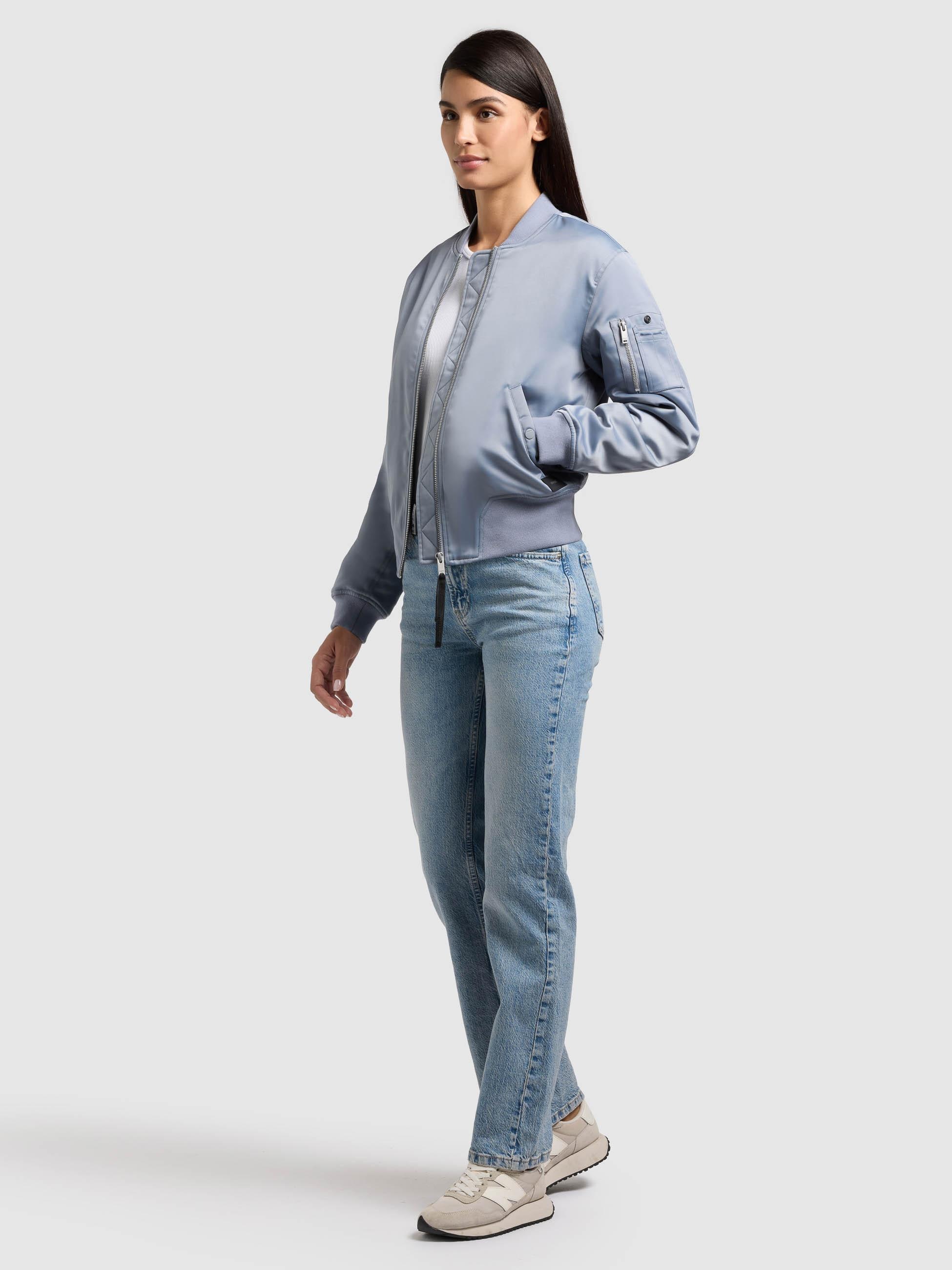 khujo Bomberjacke »Bomberjacke Beth« ohne Kapuze Seidig glatte Blousonjacke
