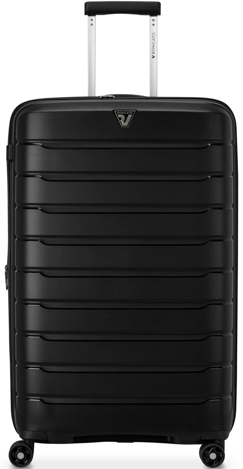RONCATO Hartschalen-Trolley »B-FLYING, 76 cm, schwarz«, 4 Rollen, Hartschalen-Koffer Reisegepäck mit Volumenerweiterung und TSA Schloss
