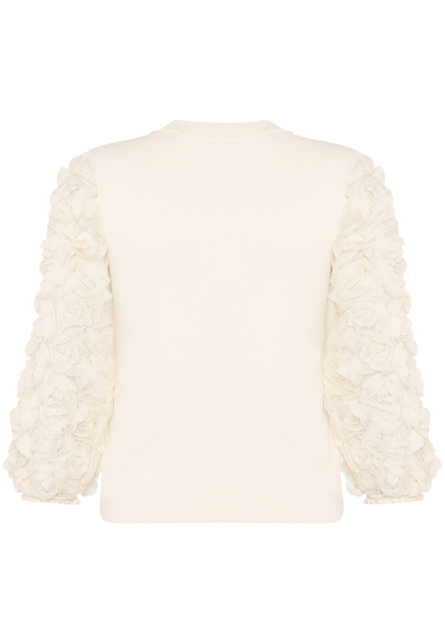 Zero Rundhalspullover »Feinstrickpullover mit 3D Blüten«