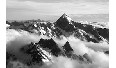 Papermoon Fototapete »Gebirge Schwarz & Weiß«, Vliestapete, hochwertiger Digitaldruck,... kaufen