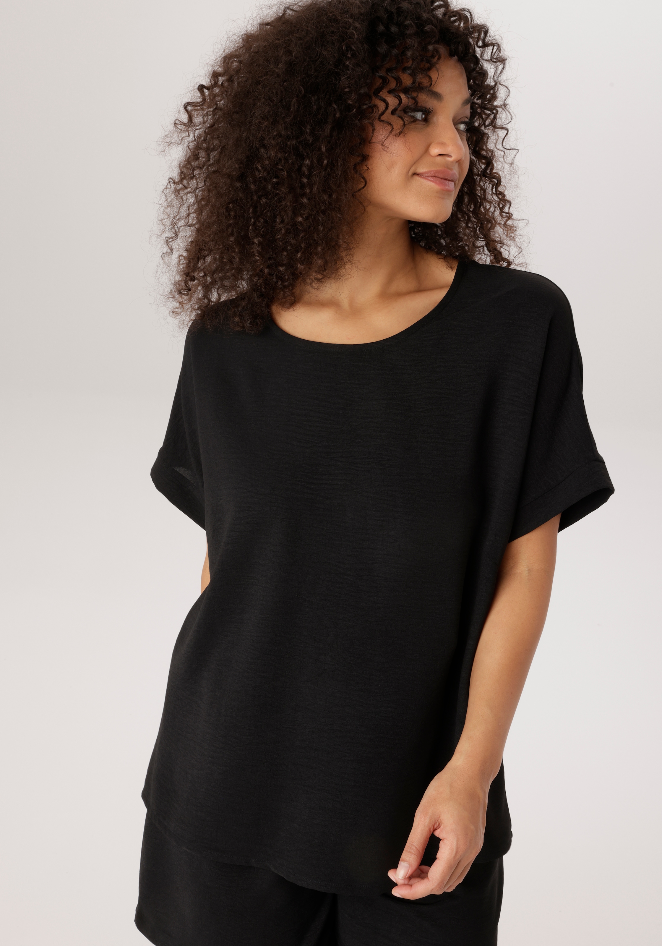 Aniston PLUS Schlupfbluse in weicher Pique-Qualität - NEUE KOLLEKTION