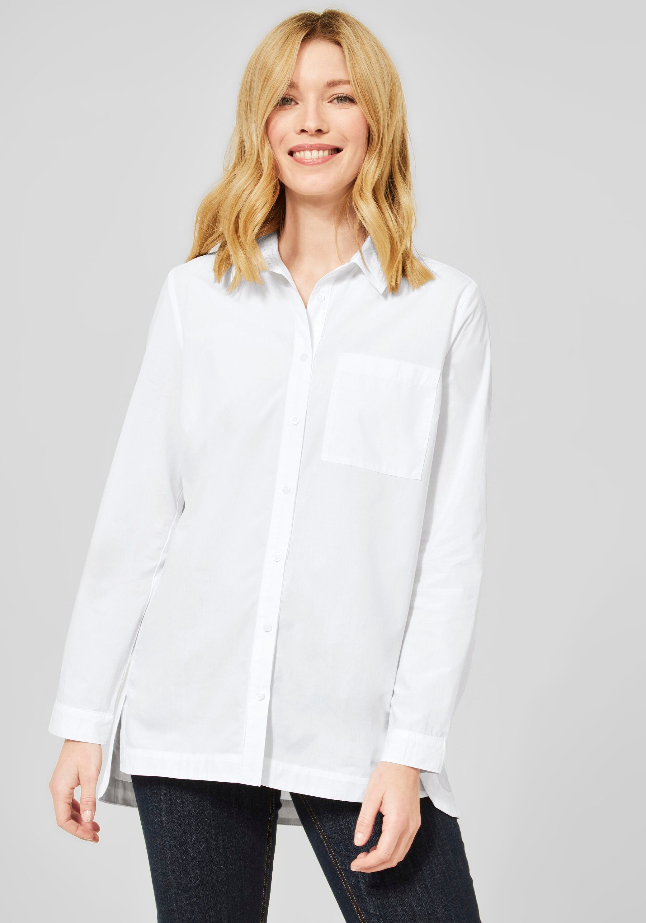 Cecil Longbluse, in Unifarbe, perfekt für Lagenlooks