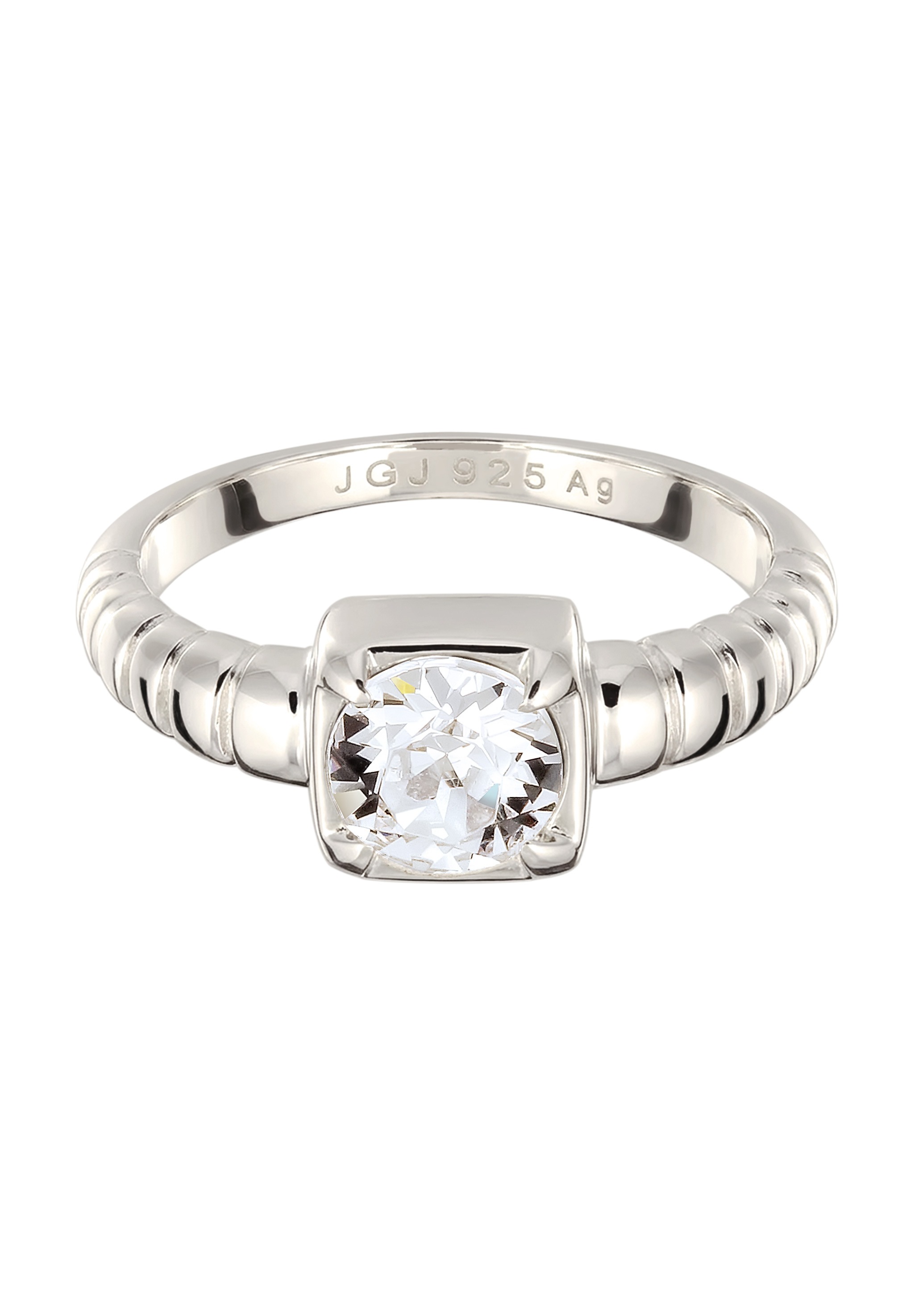 Elli Silberring »Ring Kristalle von Swarovski(R) Weiß 925 Sterling Silber«