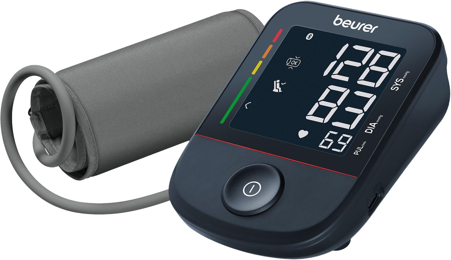 BEURER Oberarm-Blutdruckmessgerät »BM 48 mit Smartphone-Verbindung, Medizinprodukt«, schnelle und komfortable Blutdruckmessung per Knopfdruck